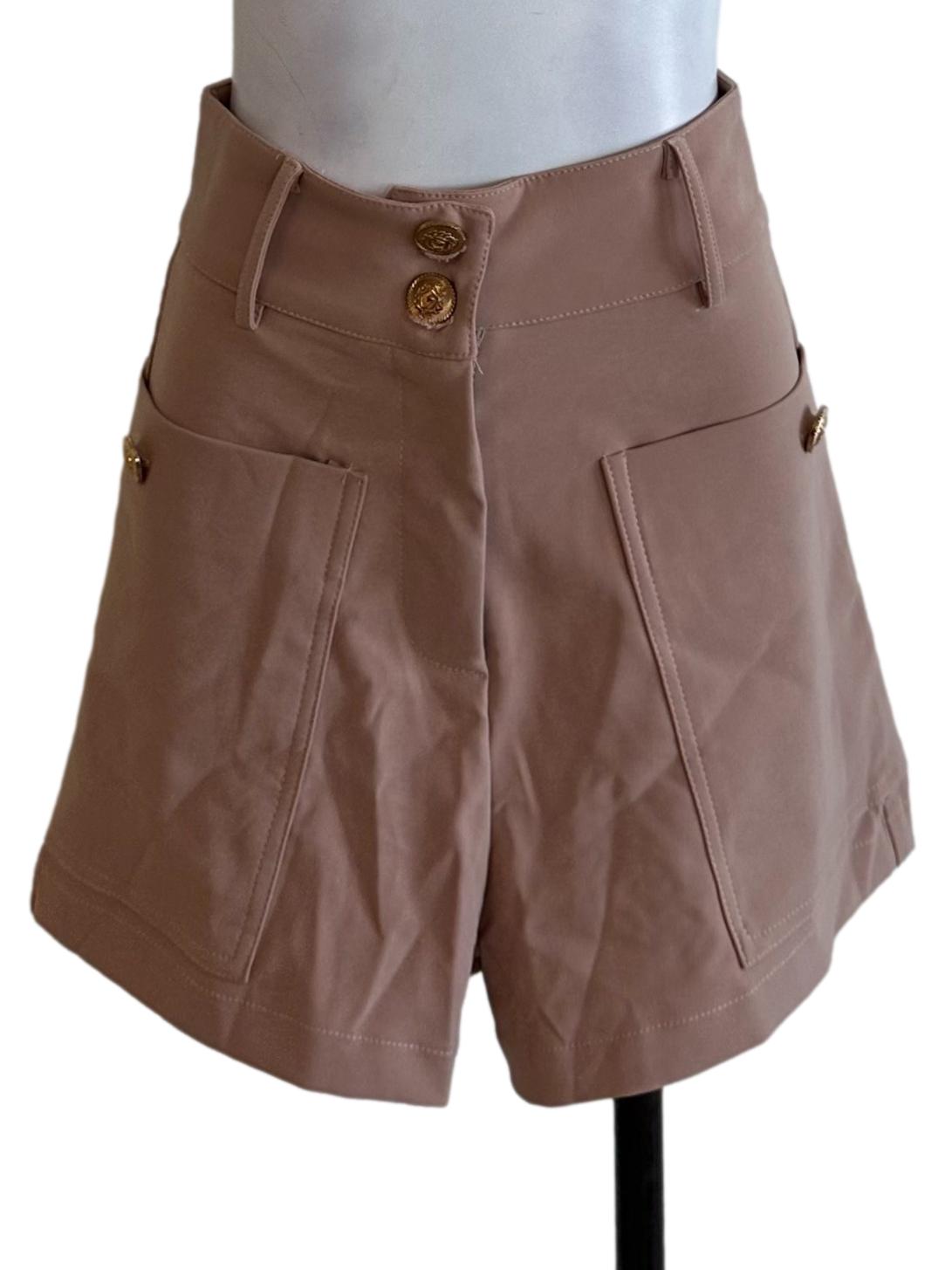 Khaki Brown High Waist Shorts