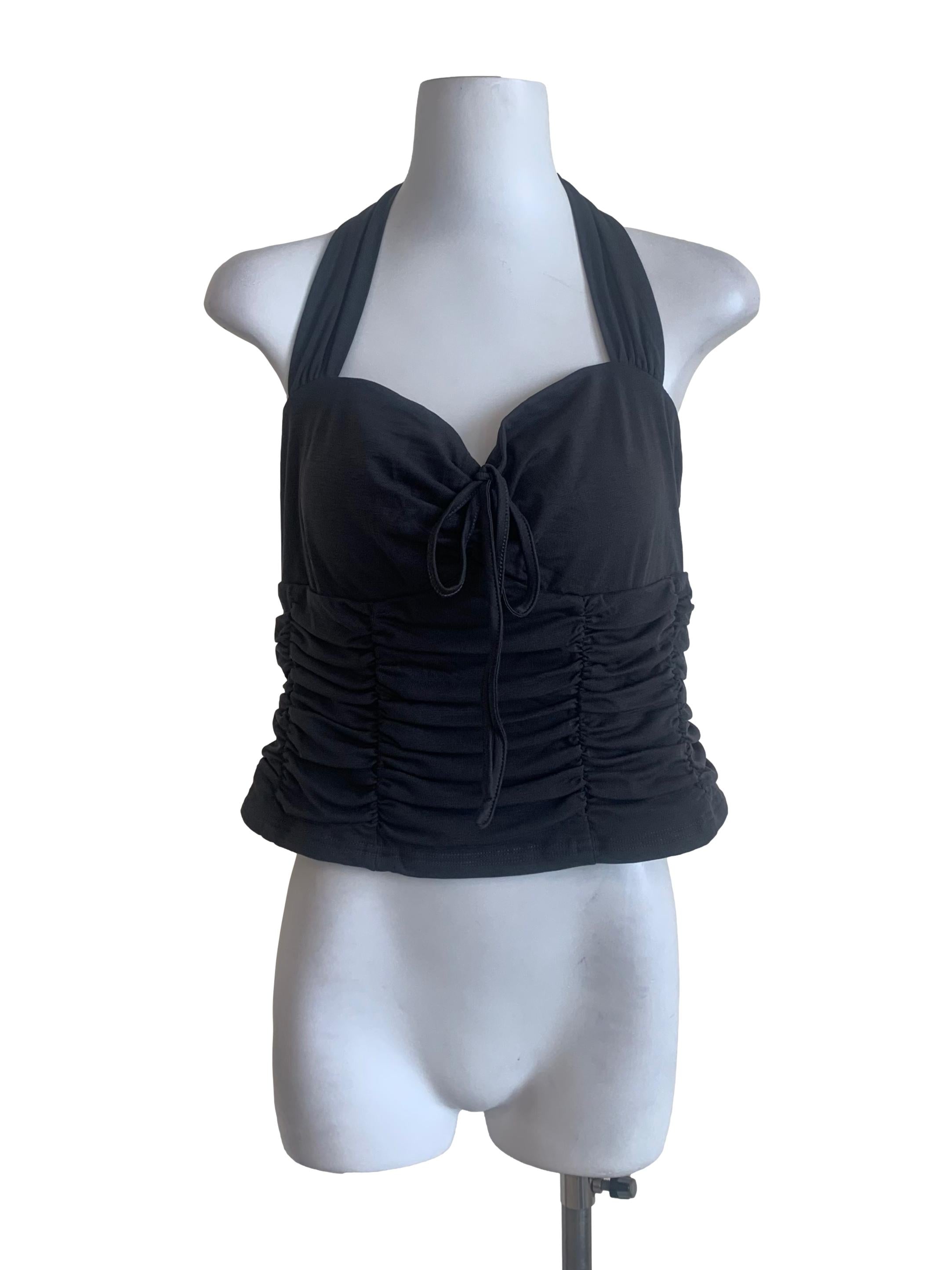 Pebble Grey Sweetheart Neck Top