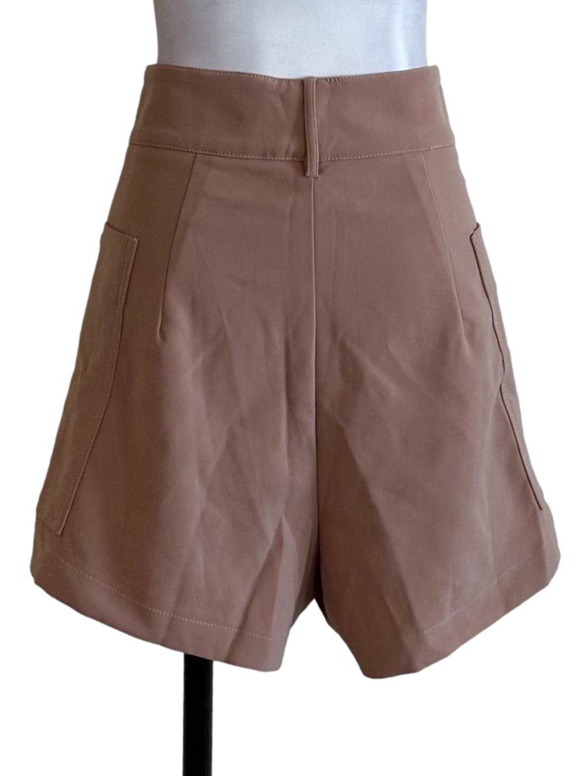 Khaki Brown High Waist Shorts