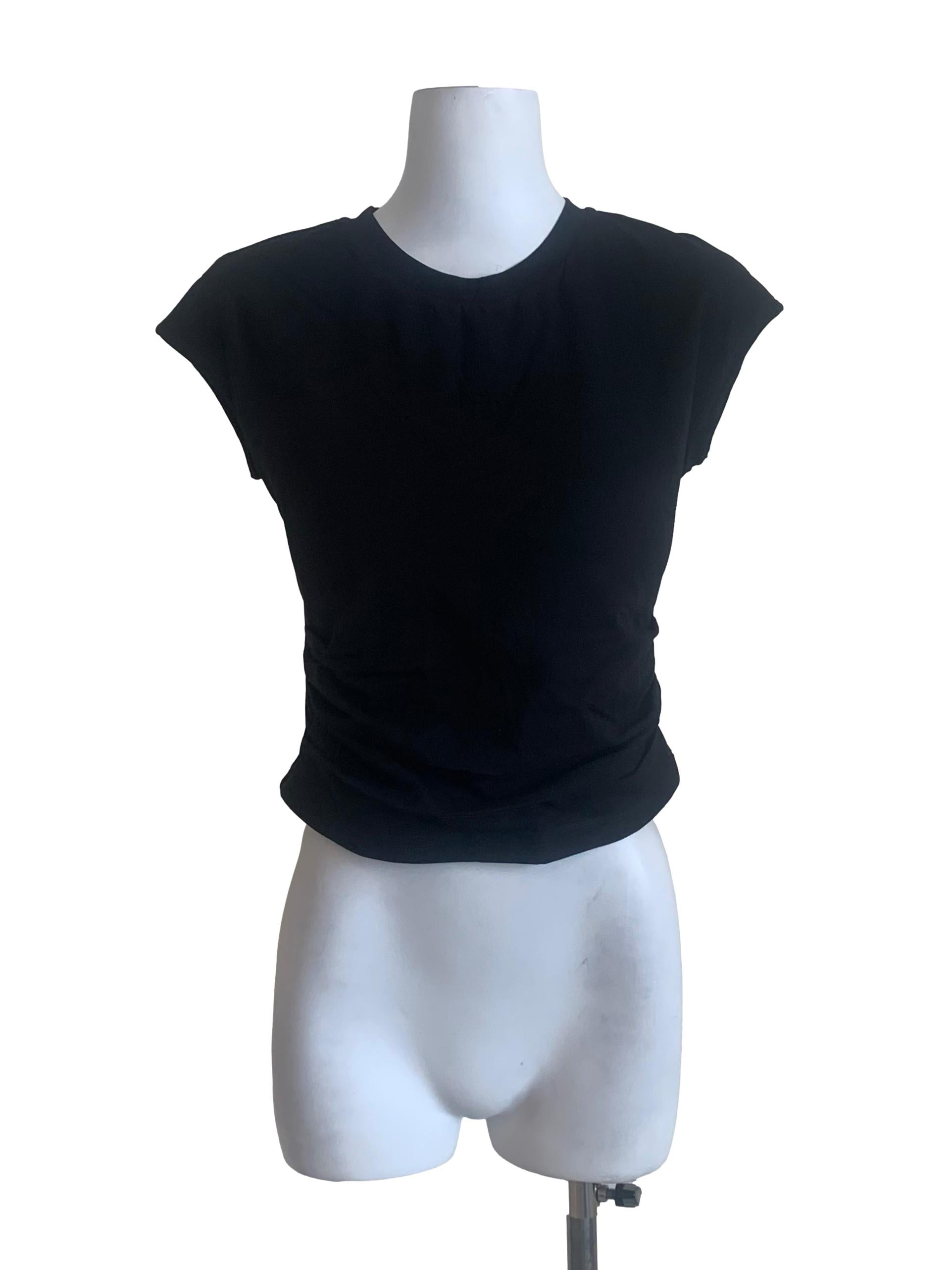 Midnight Black Drop Shoulder Top