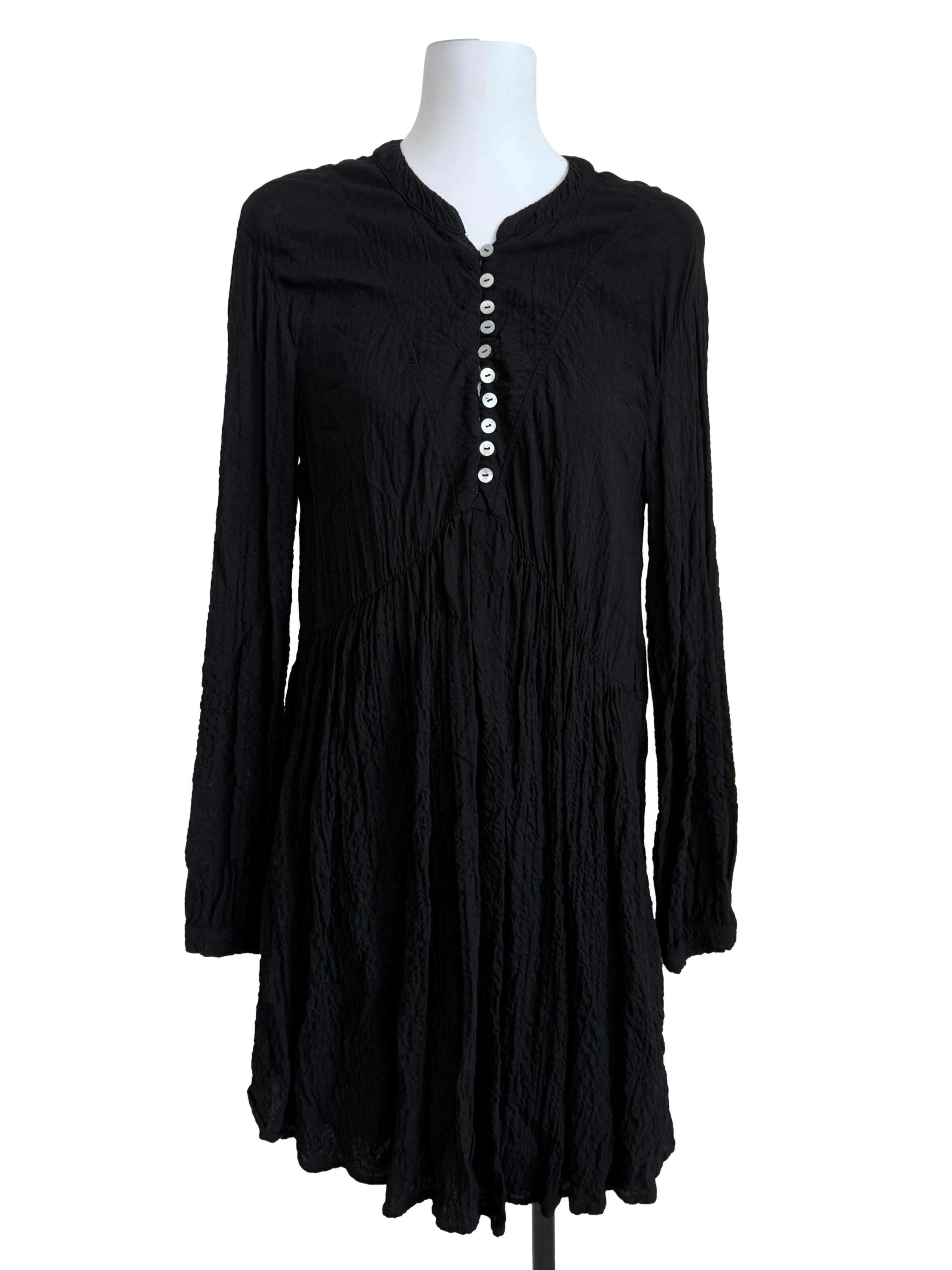 Black Long Sleeves Tent Dress