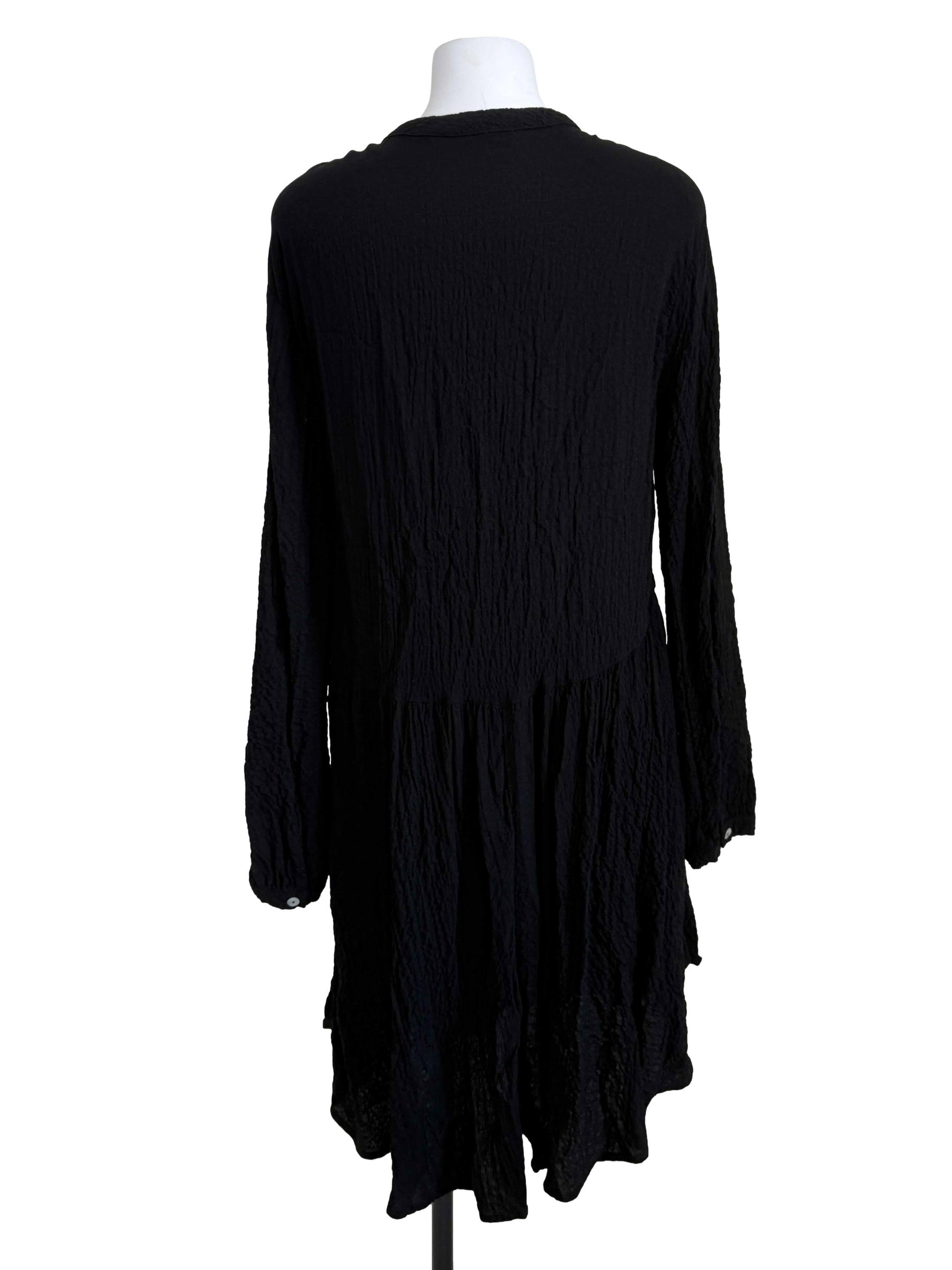 Black Long Sleeves Tent Dress