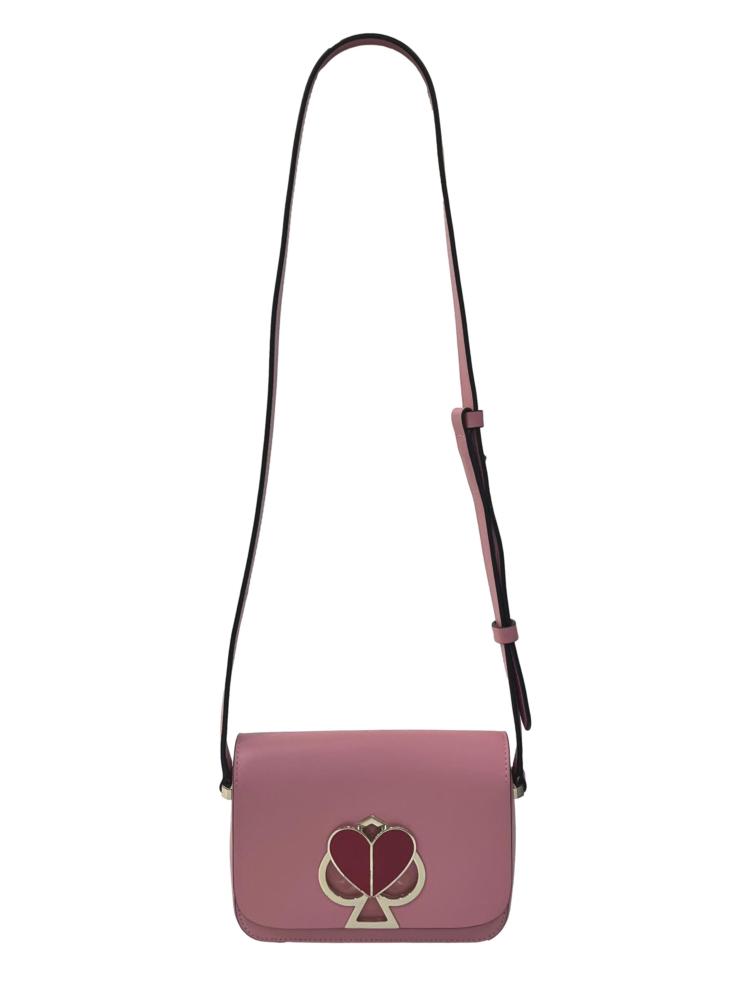 Pink Leather Nicola Twistlock Shoulder Bag CSN