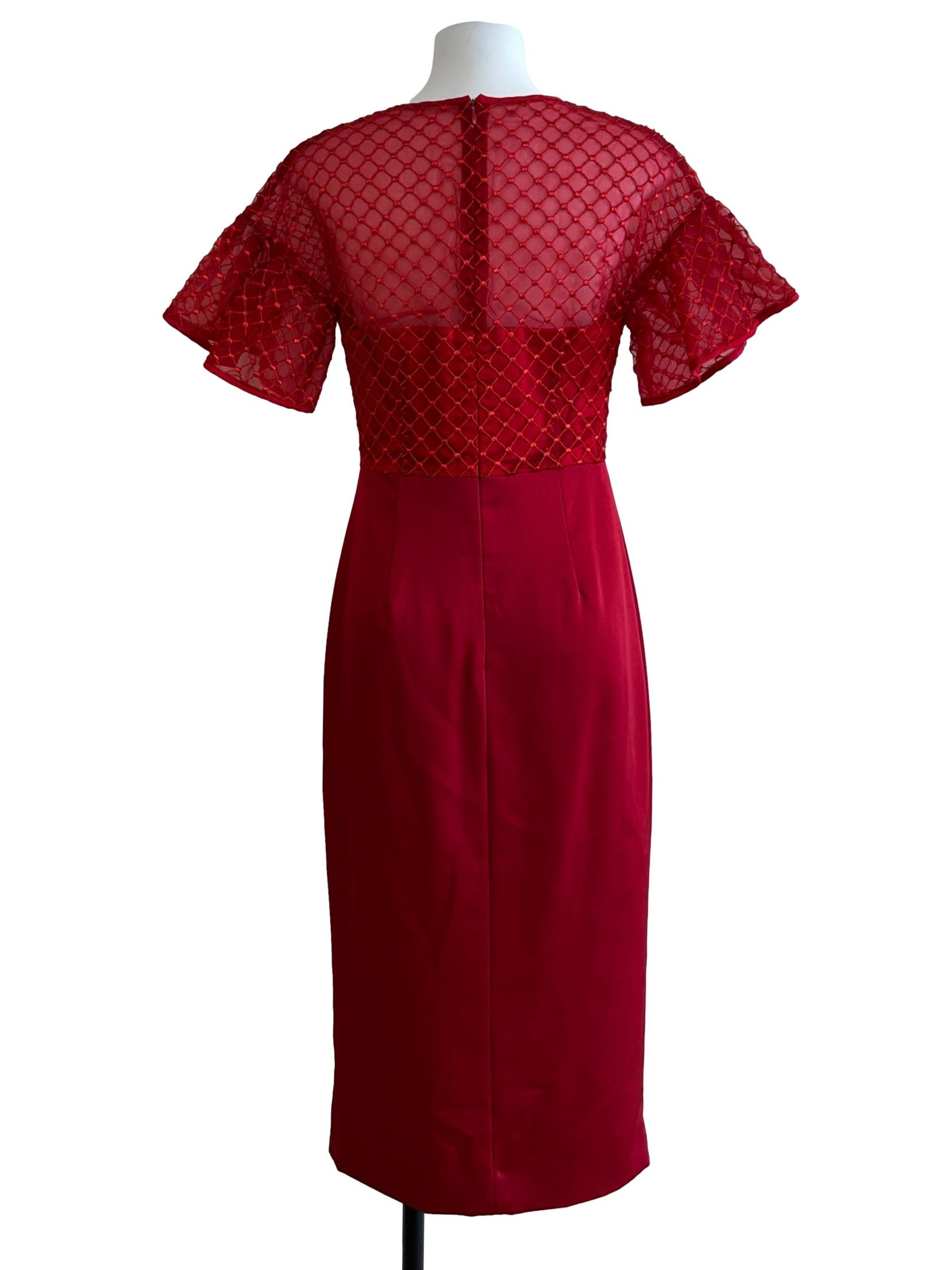 Candy Red Slit Dress