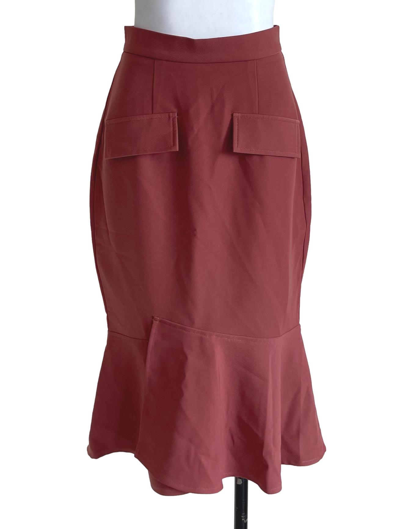 Rose Brown Ruffle Skirt LB