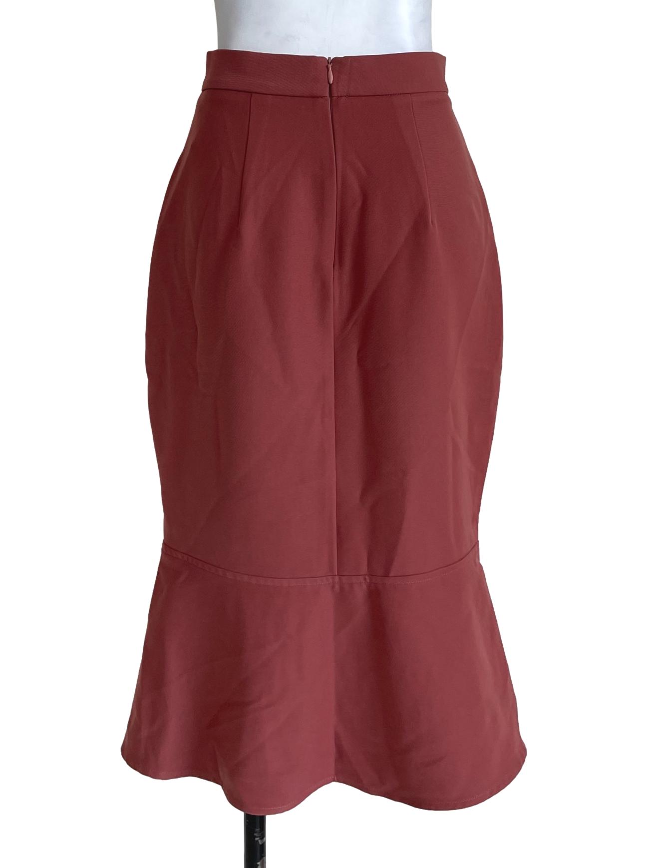 Rose Brown Ruffle Skirt LB