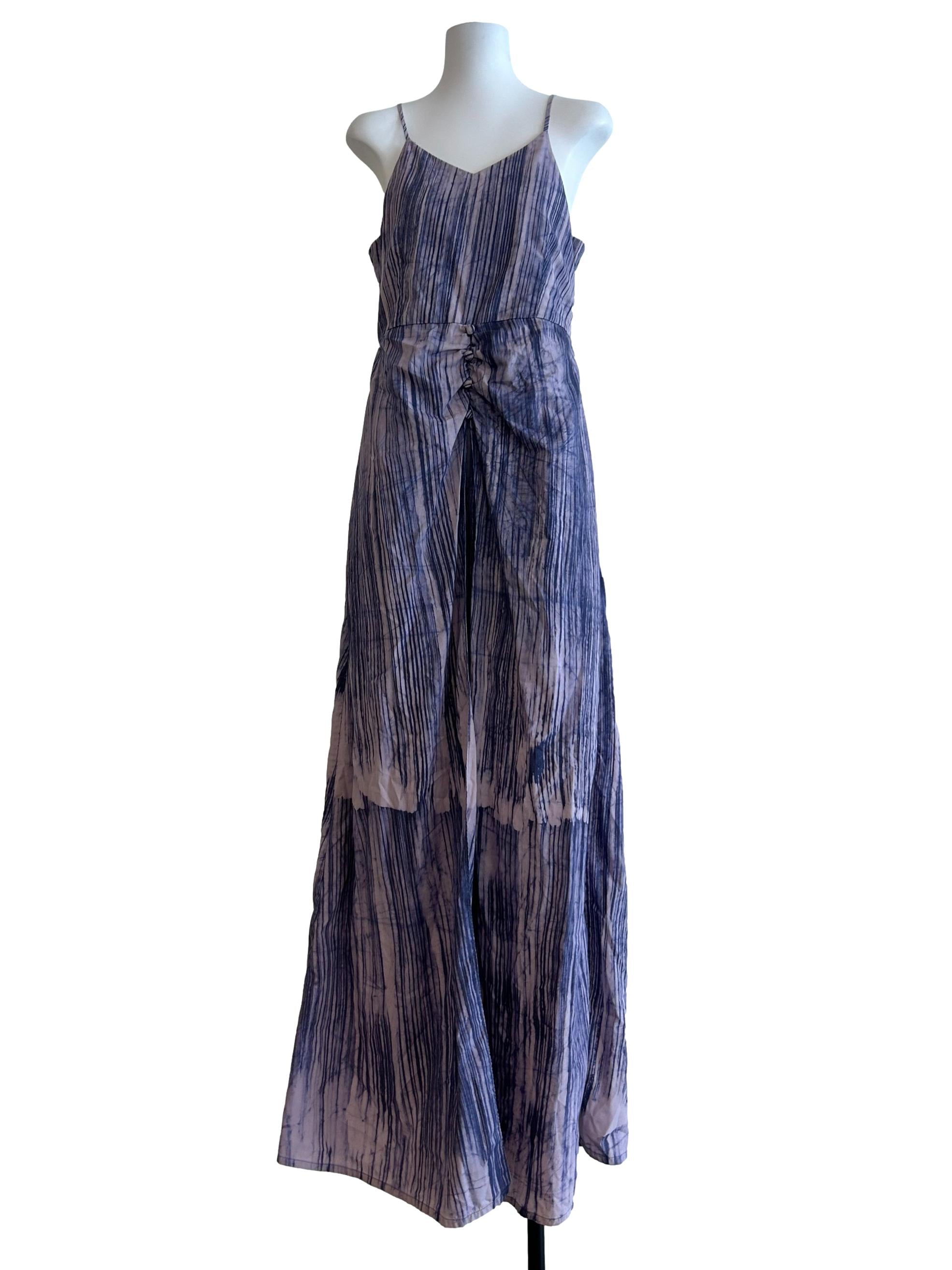 Heather Purple Striped Cami Dress