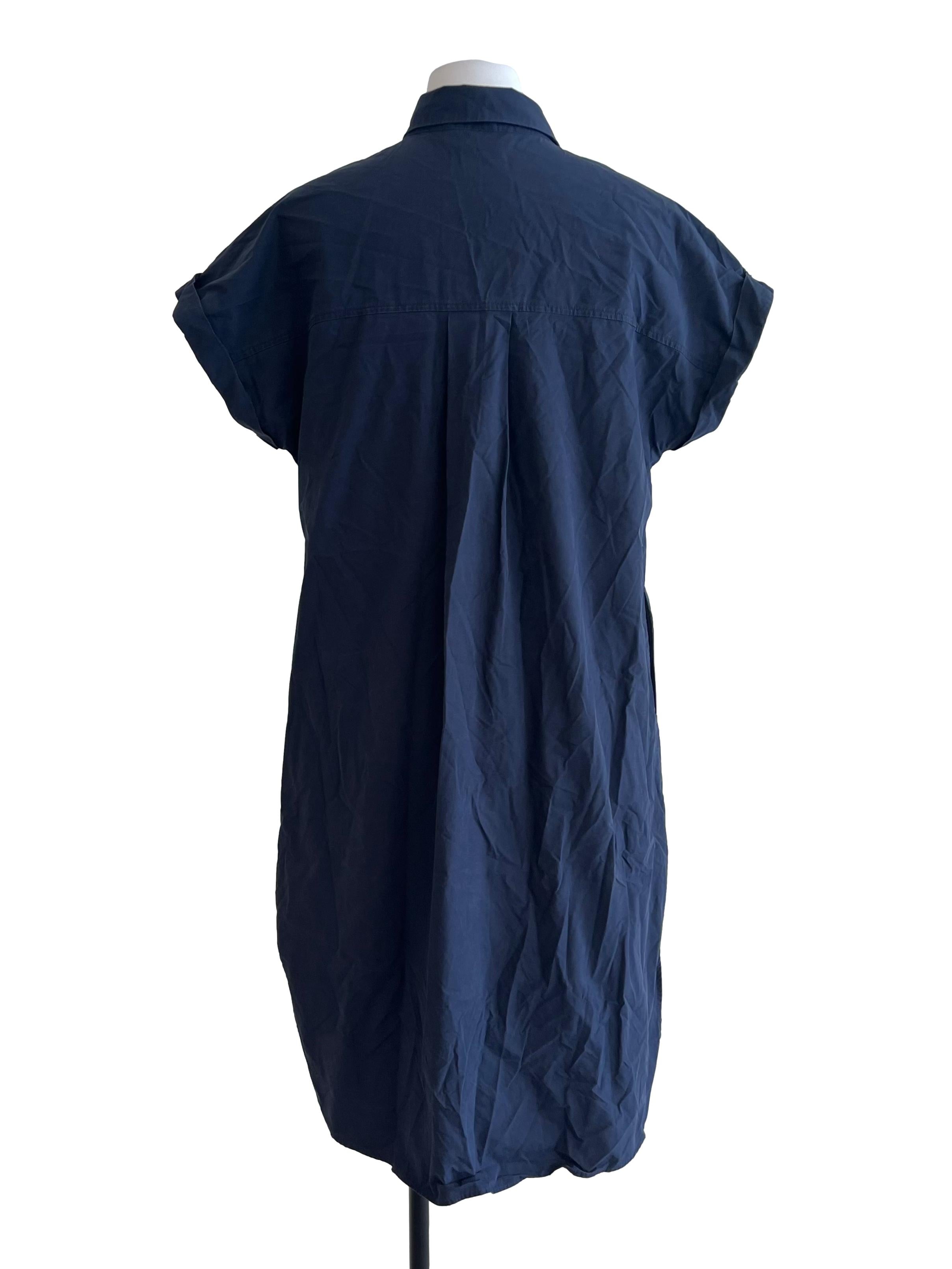 Blue Collared Button Down Dress