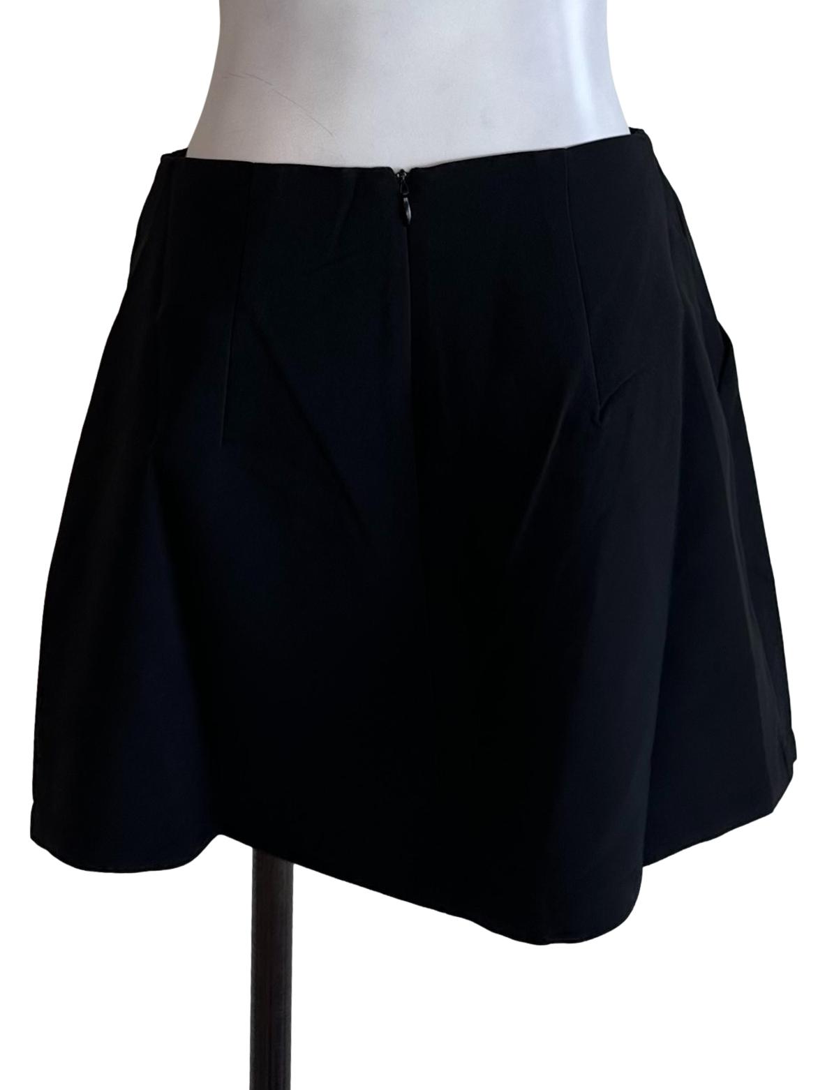 Onyx Black Casual Skorts