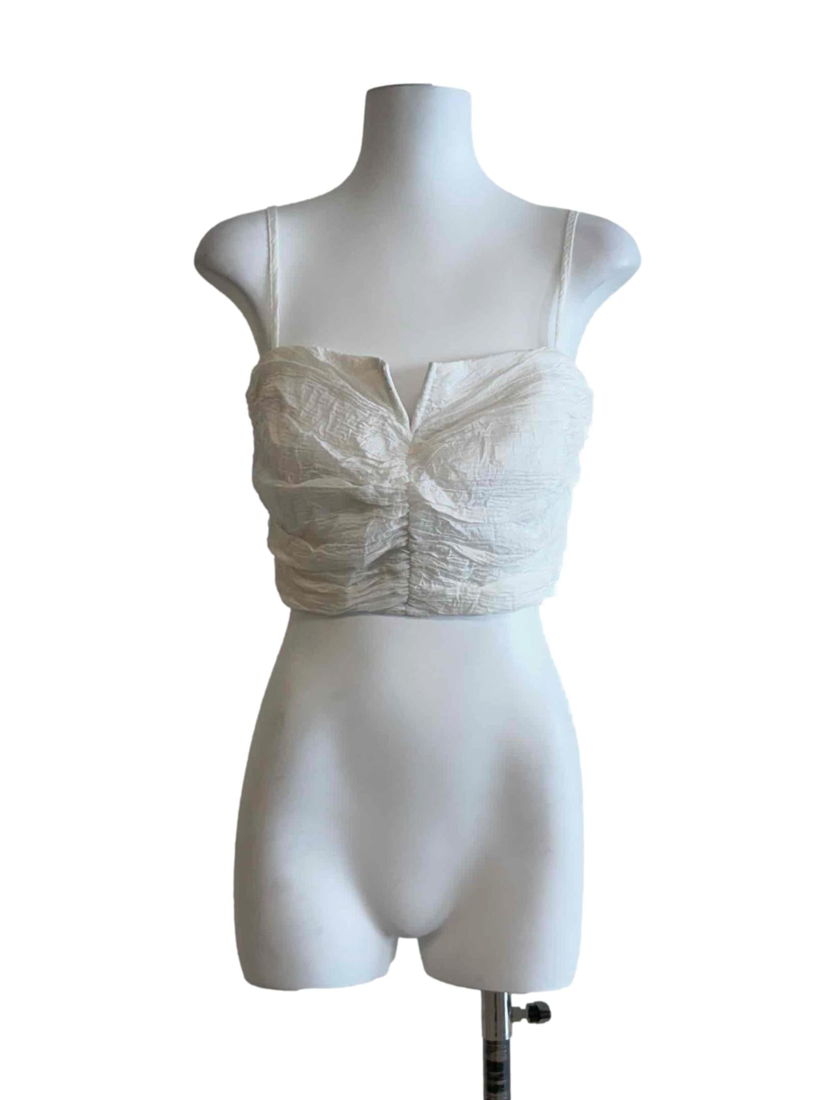Cotton White Sleeveless Top