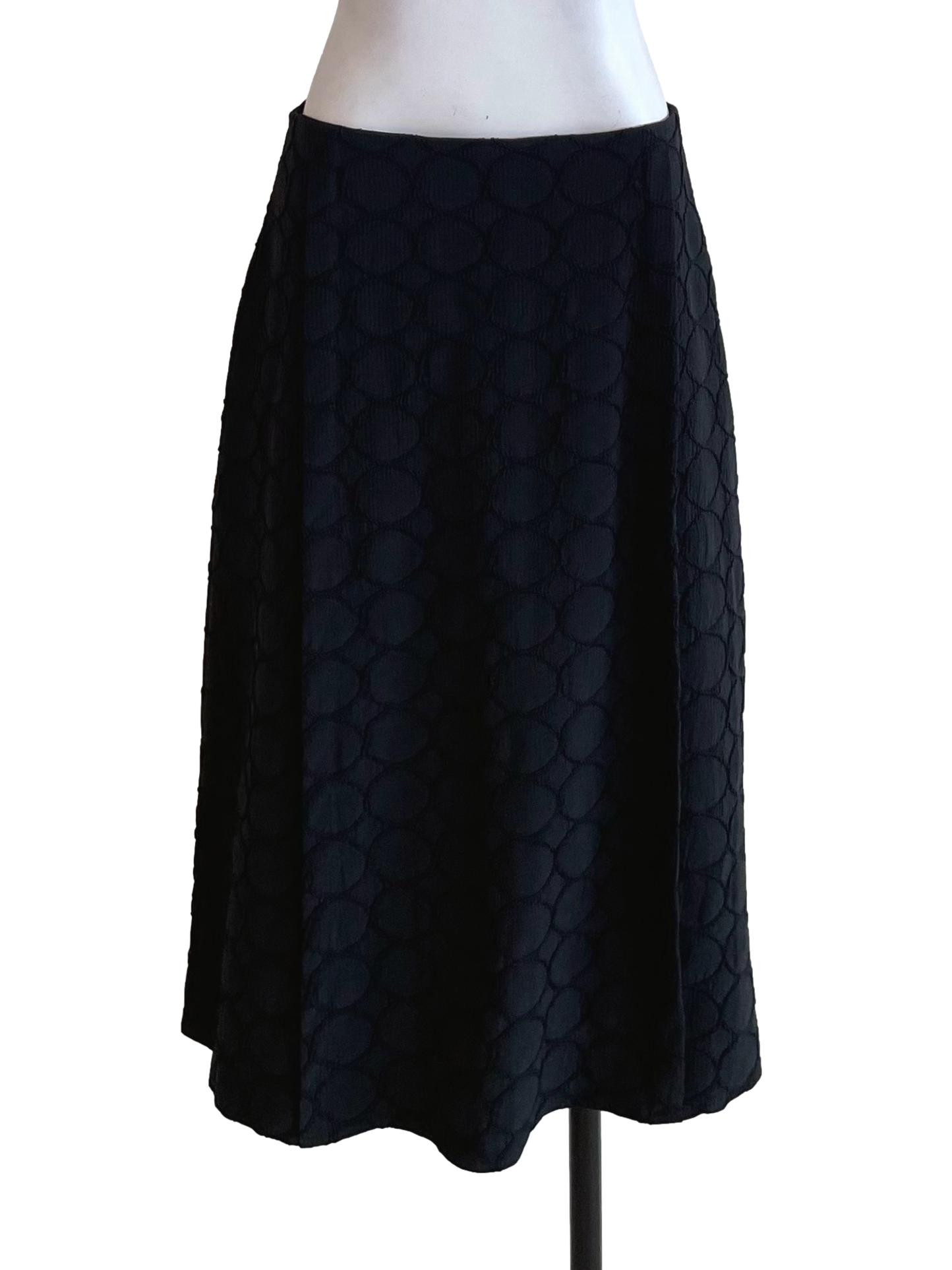 Black Circle A-Line Skirt