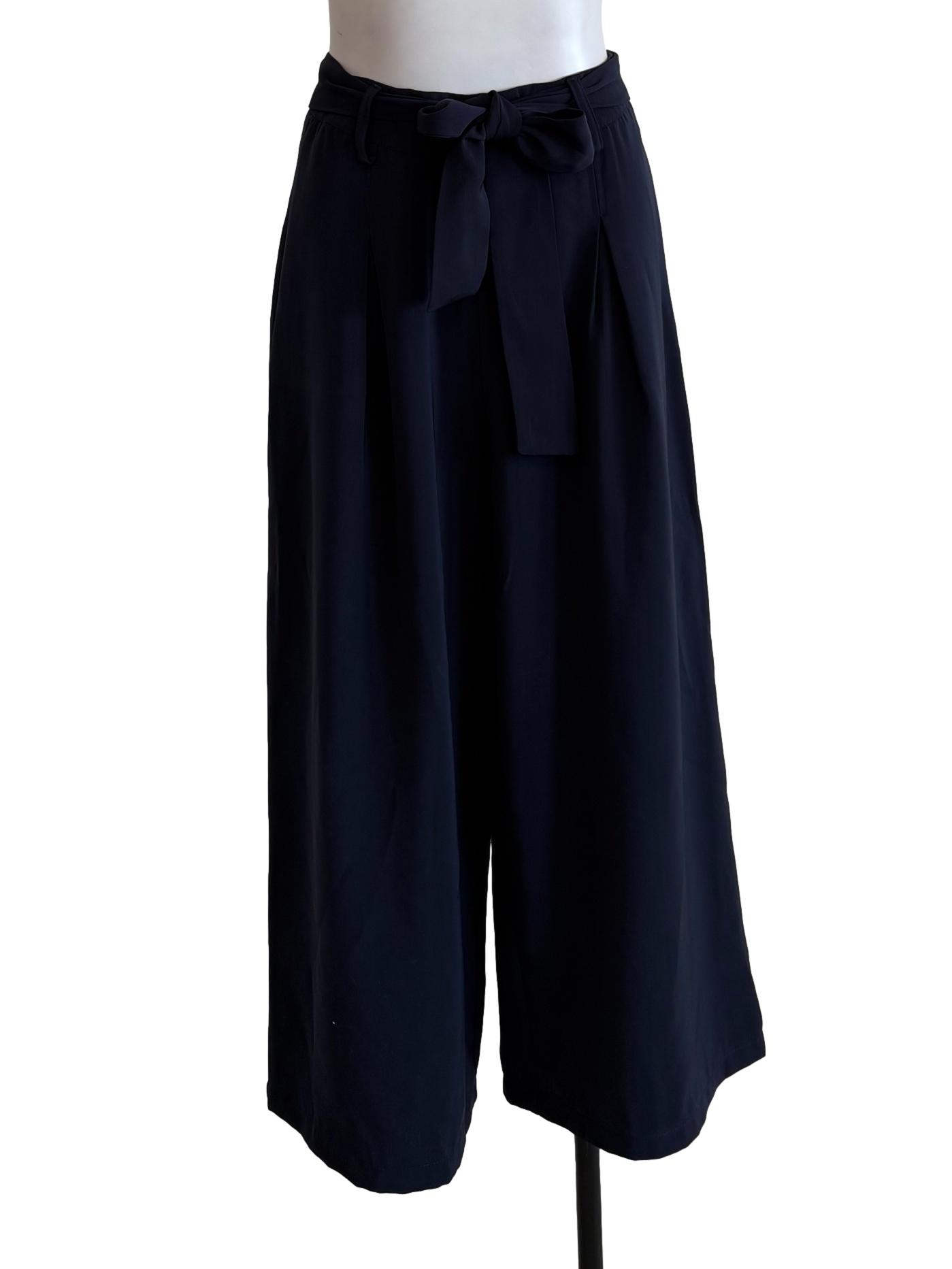 Navy Blue Belted Palazzo TTR