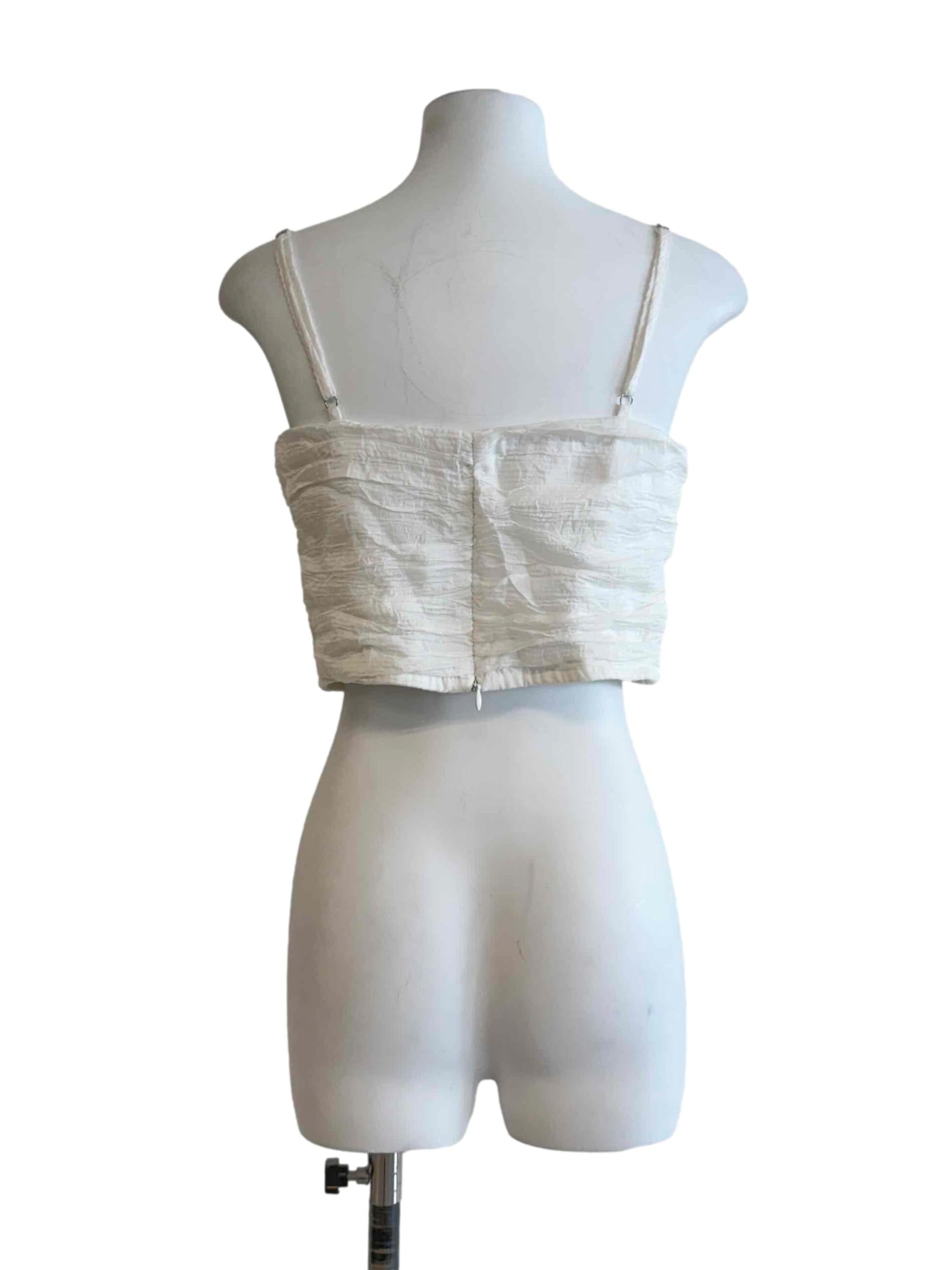 Cotton White Sleeveless Top