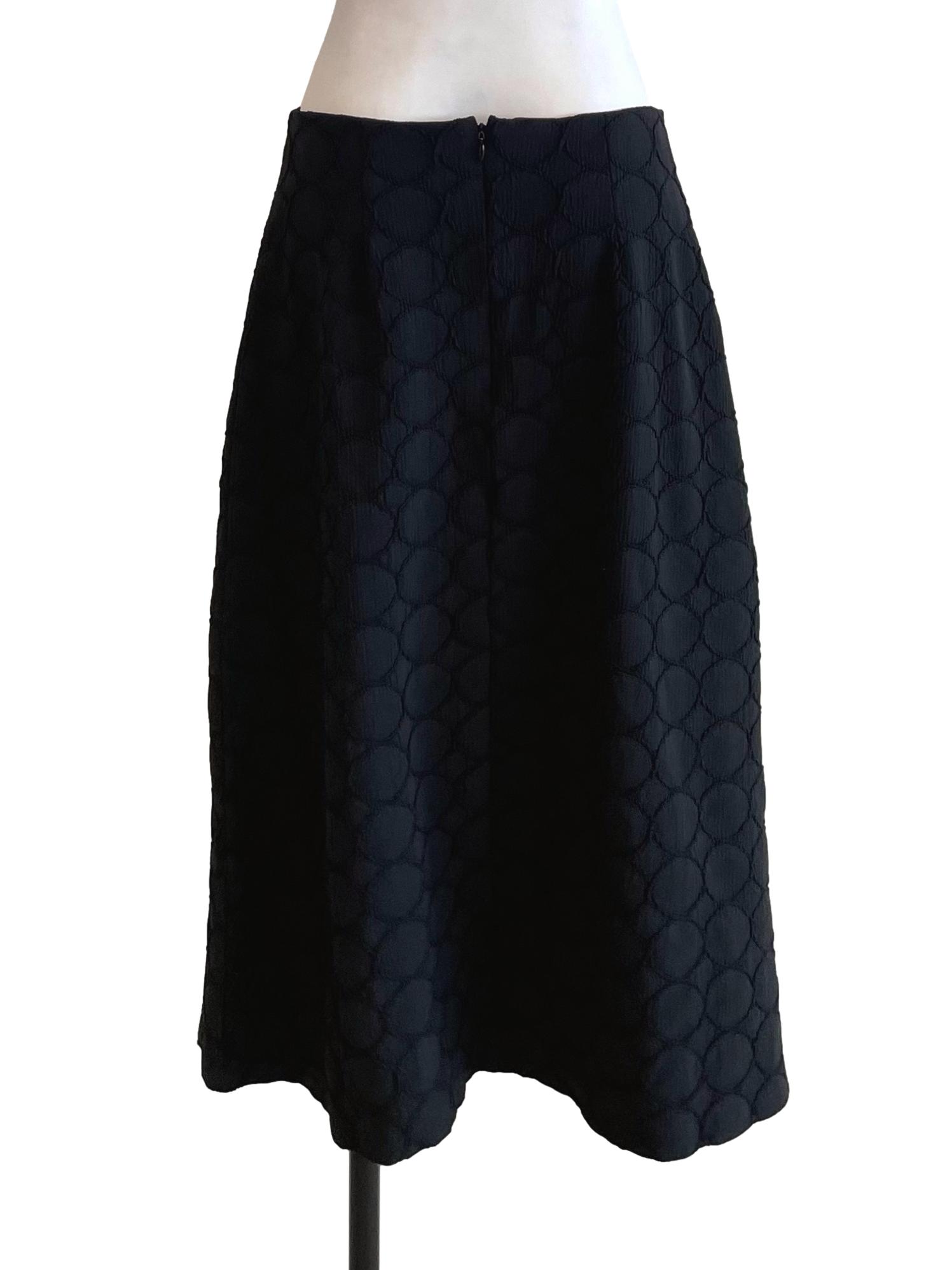 Black Circle A-Line Skirt