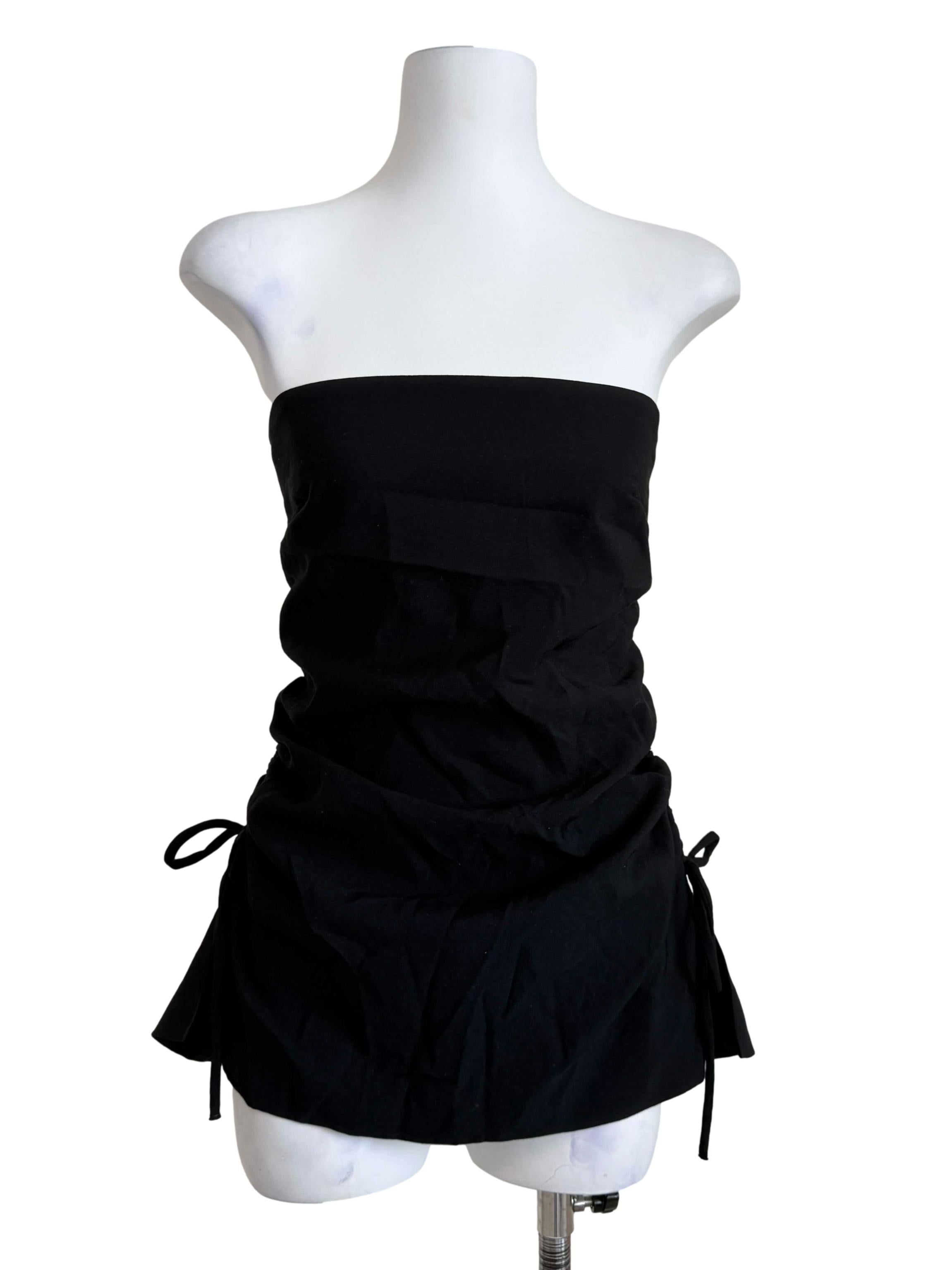 Black Strapless Top