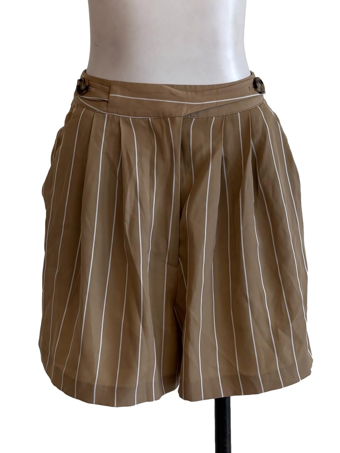 Latte Stripped Shorts