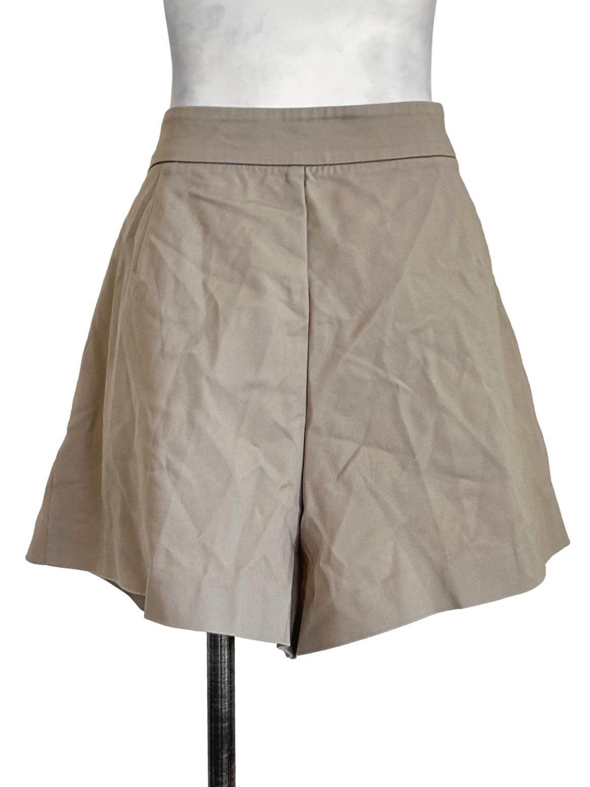 Tan High Waisted Tailored Shorts