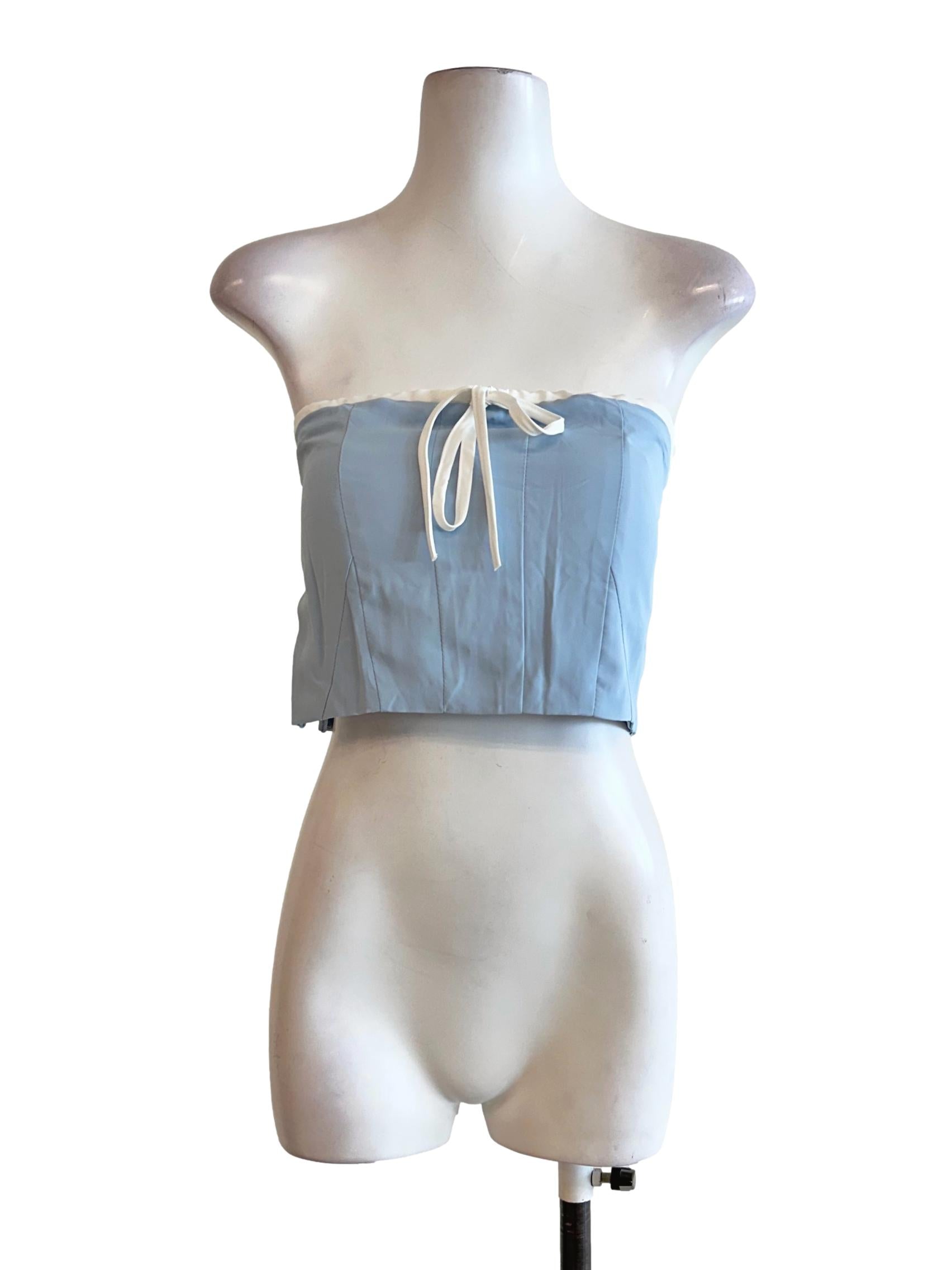 Light Blue Plain Tube Top