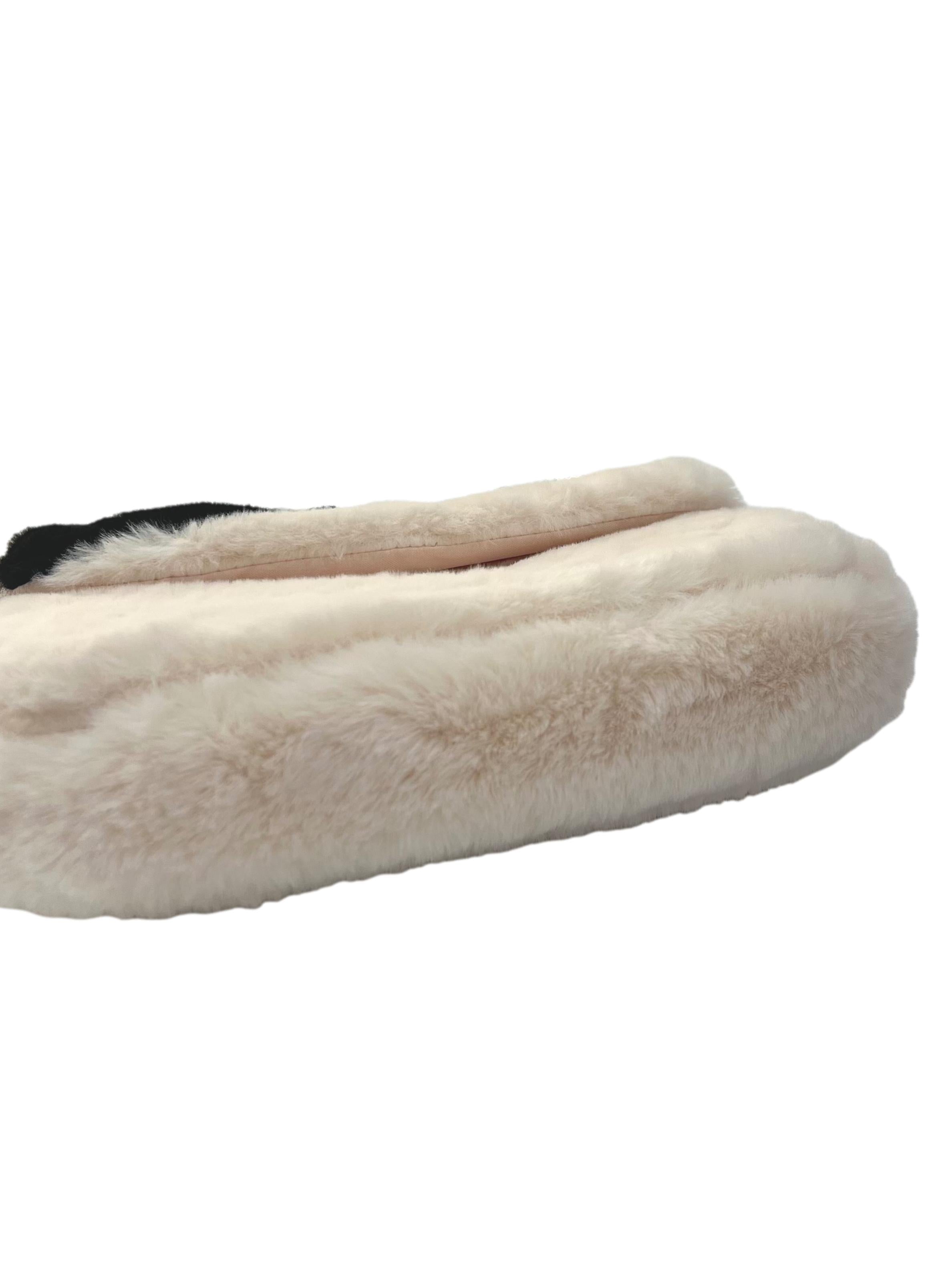 White Faux Fur Sportswear Futura 365 Crossbody Bag CSN