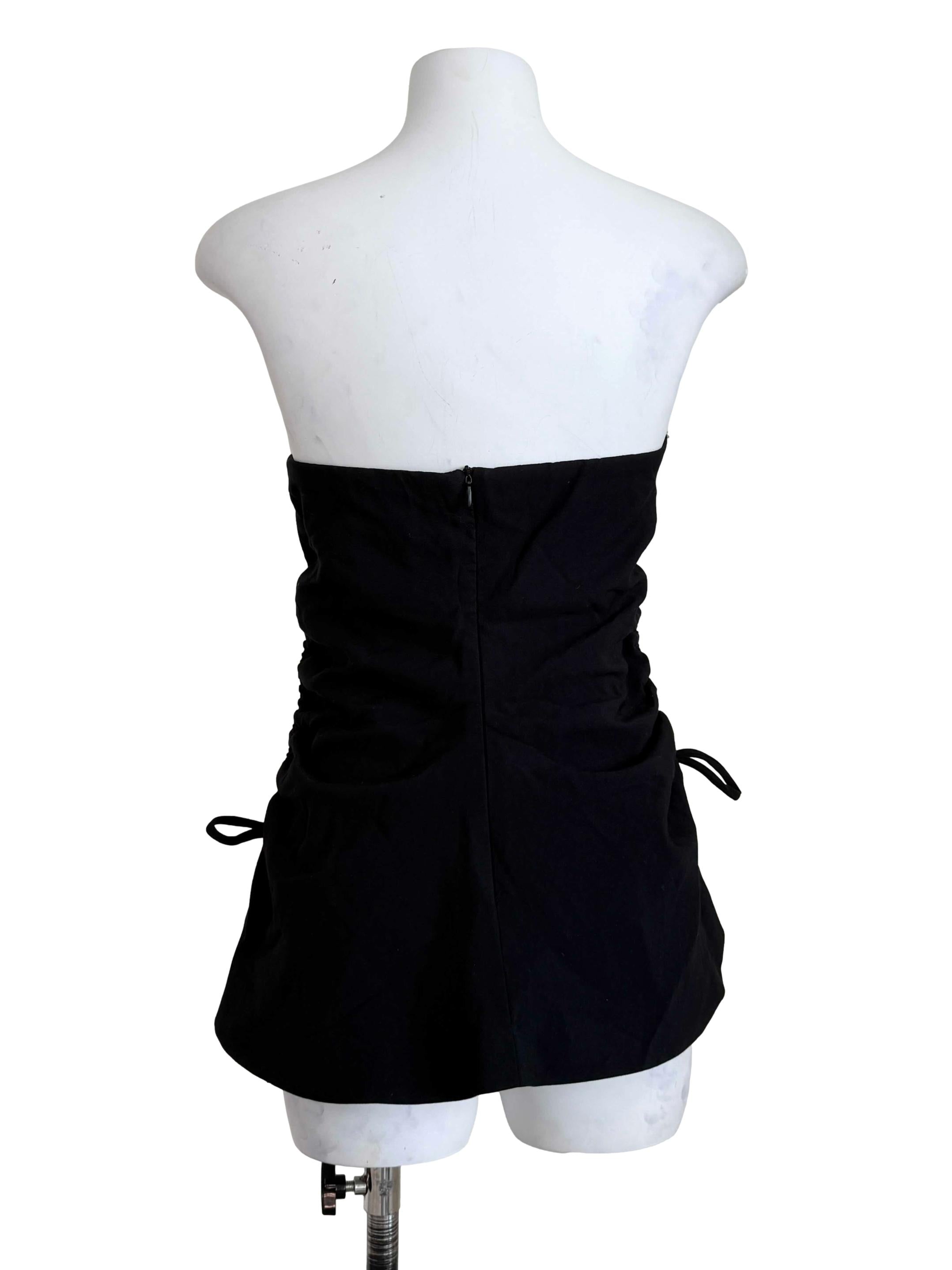 Black Strapless Top