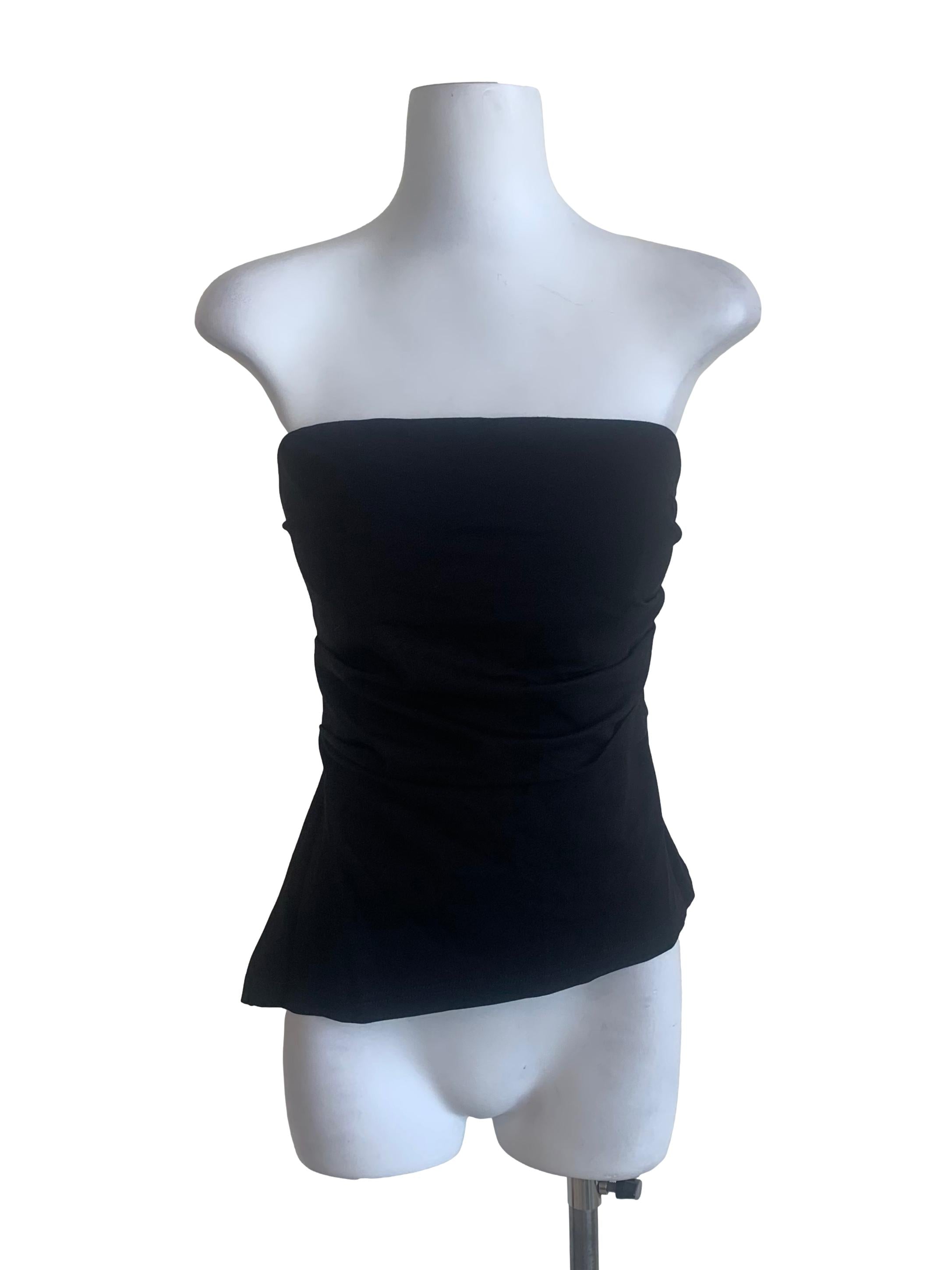 Ebony Black Strapless Top