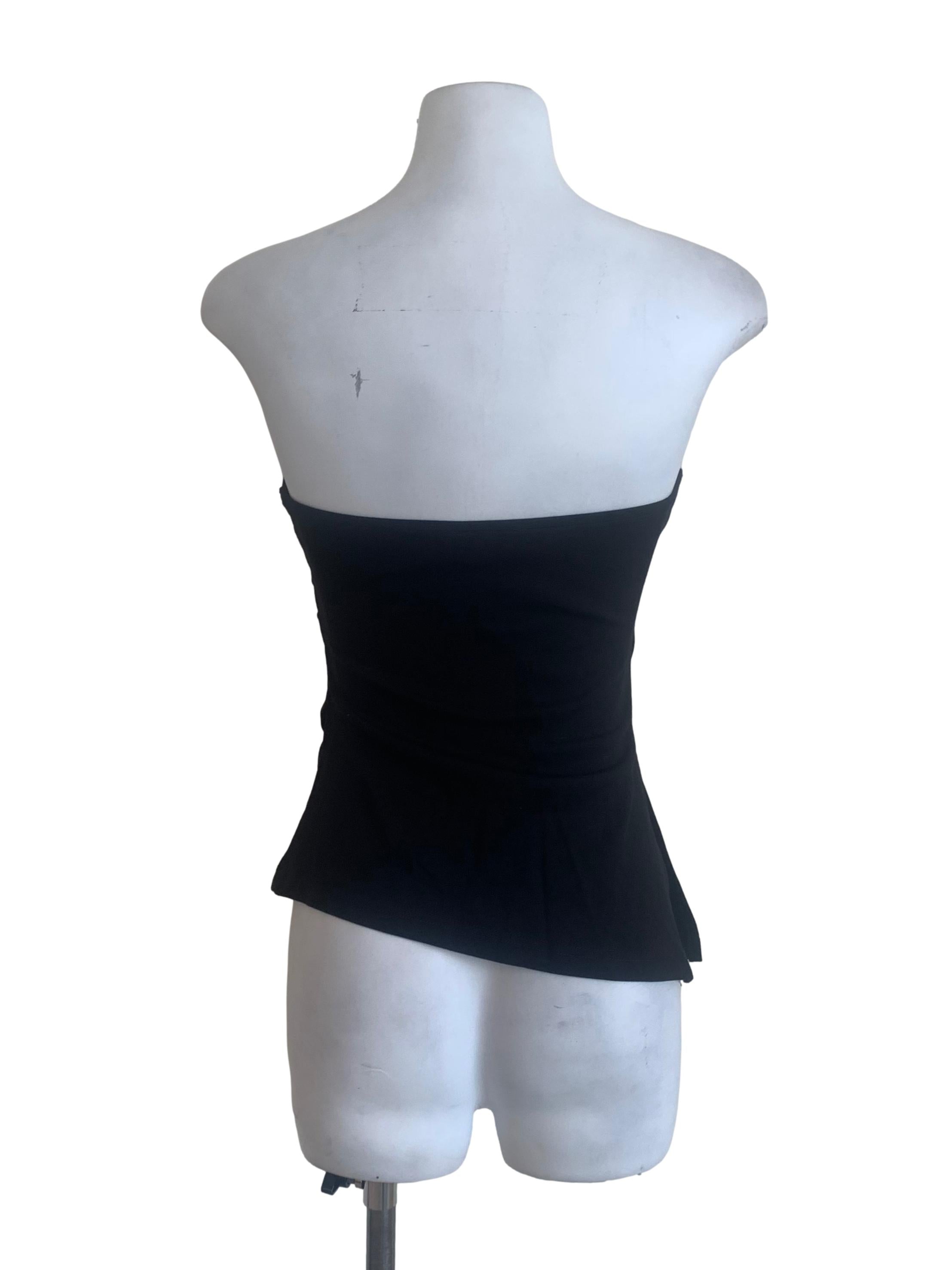 Ebony Black Strapless Top