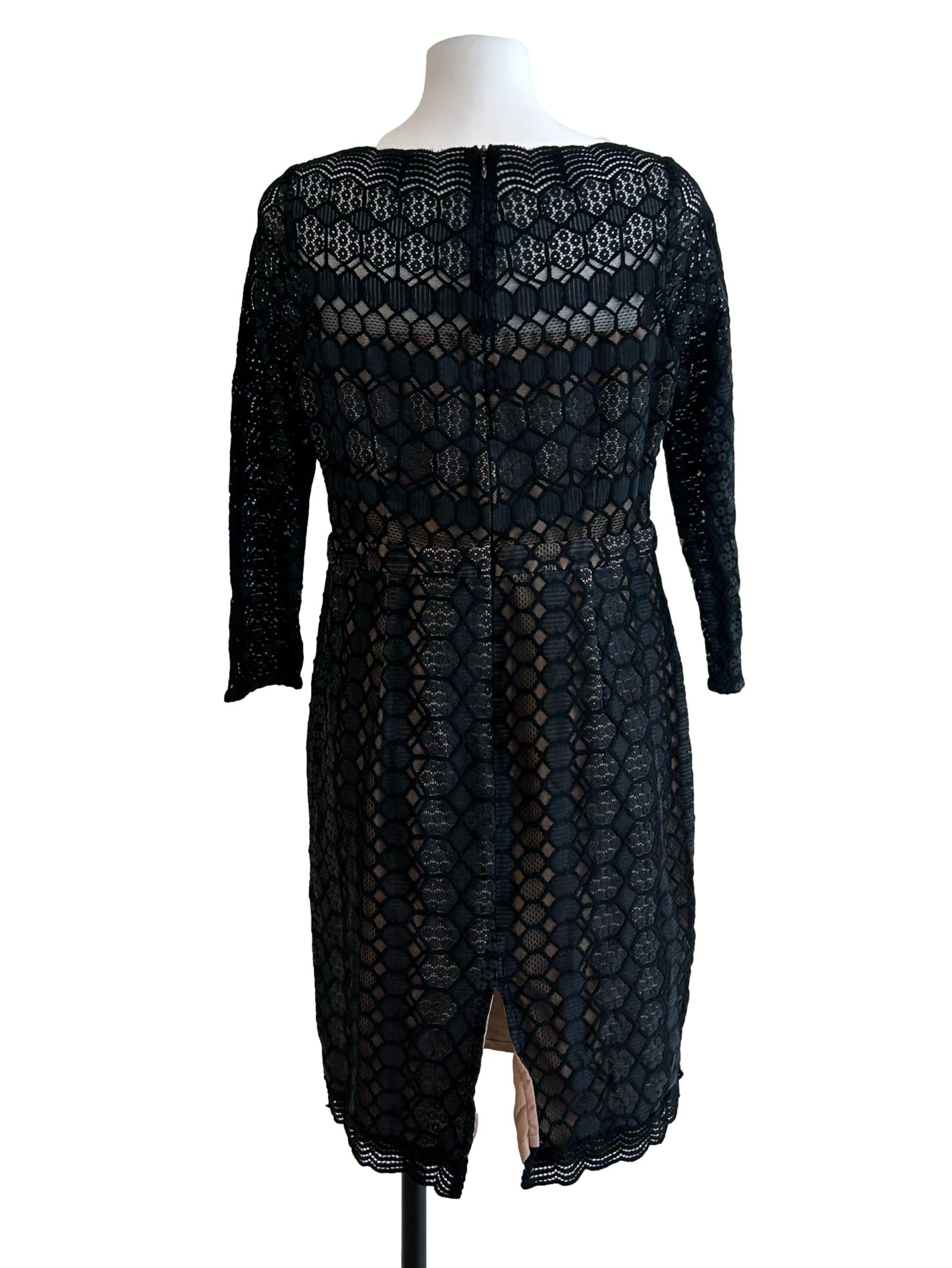 Faded Black Eyelet Dress