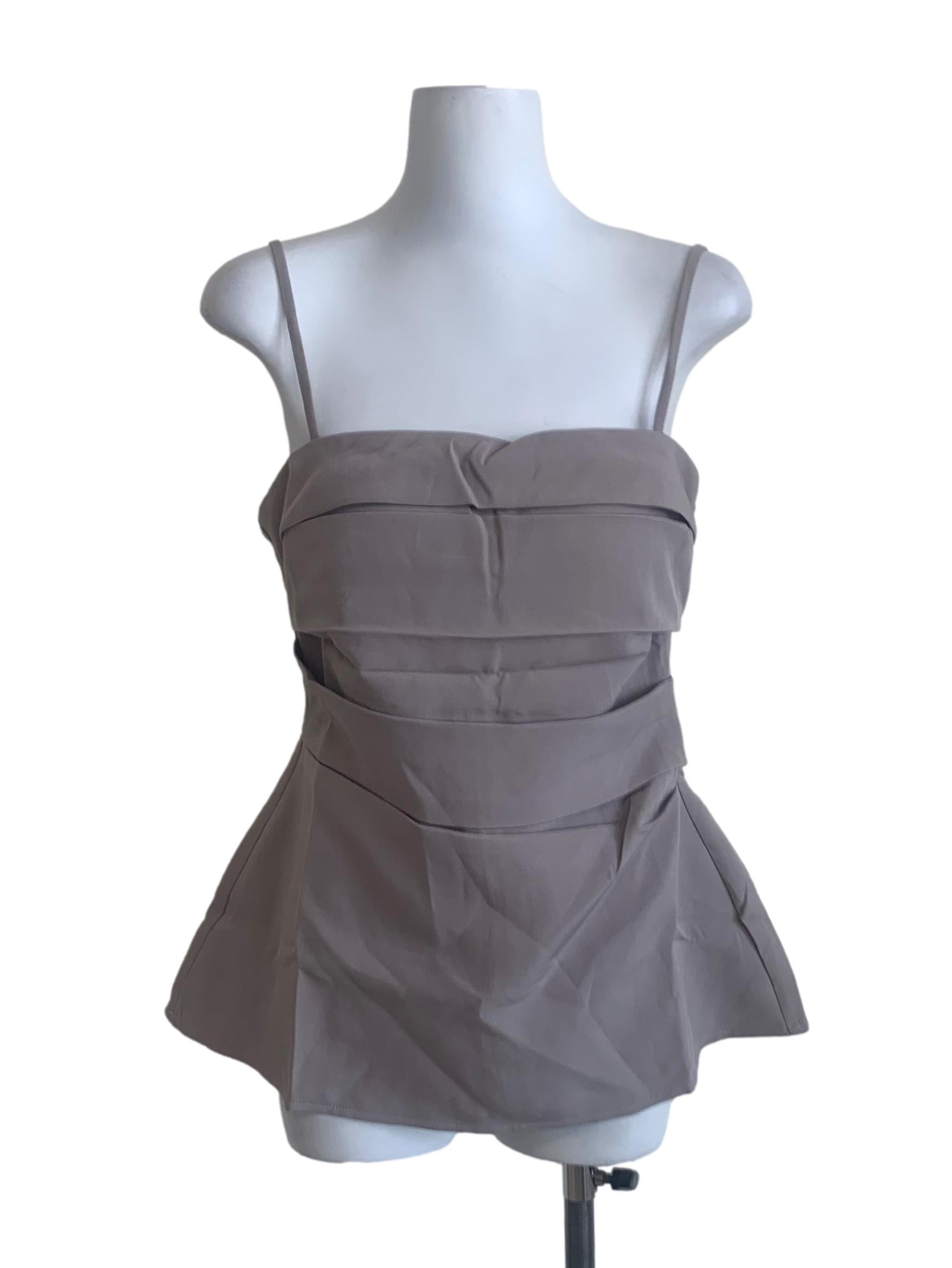 Fossil Grey Peplum Top