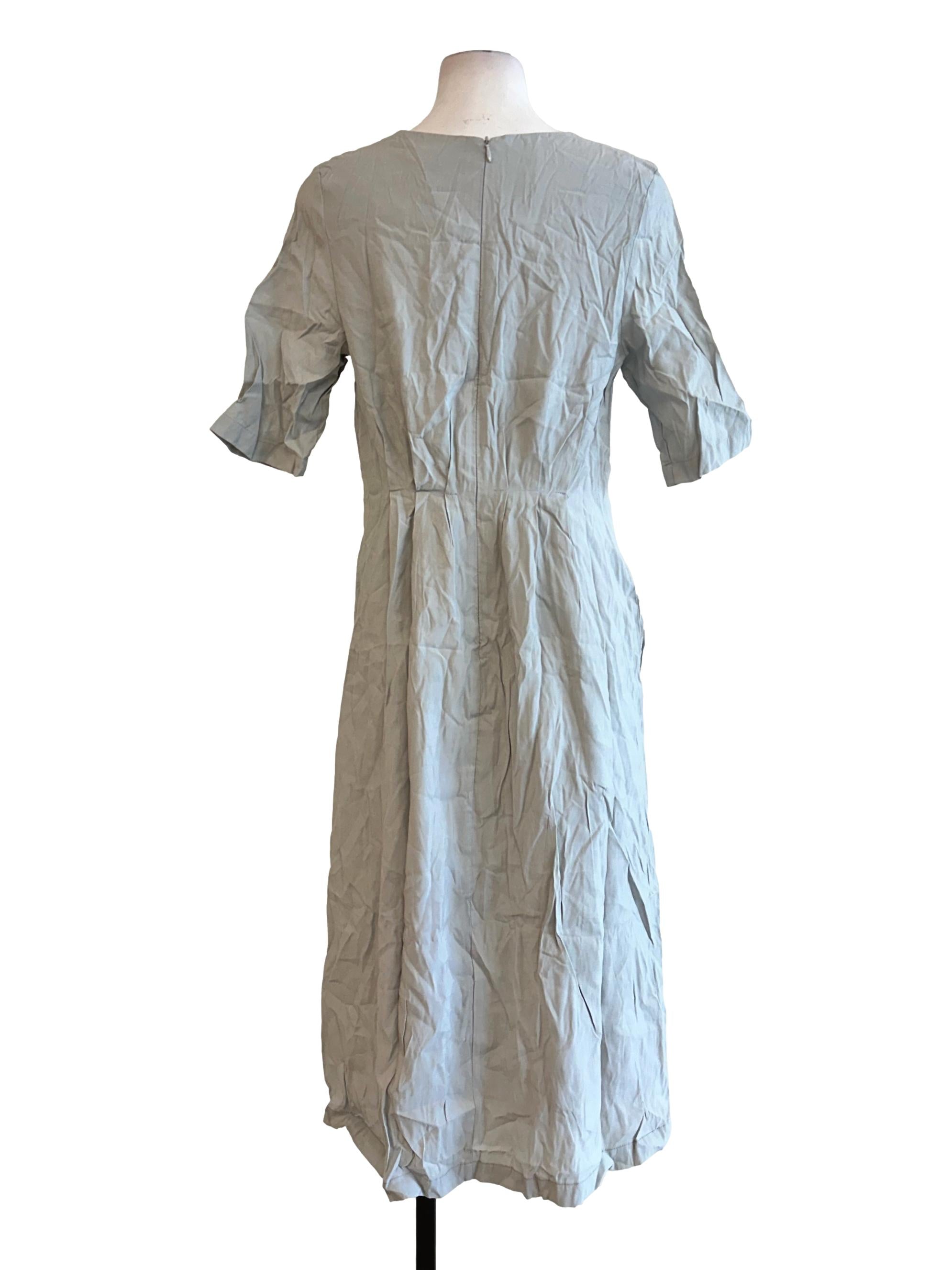 Cloud Grey Round Neck Dress TEM