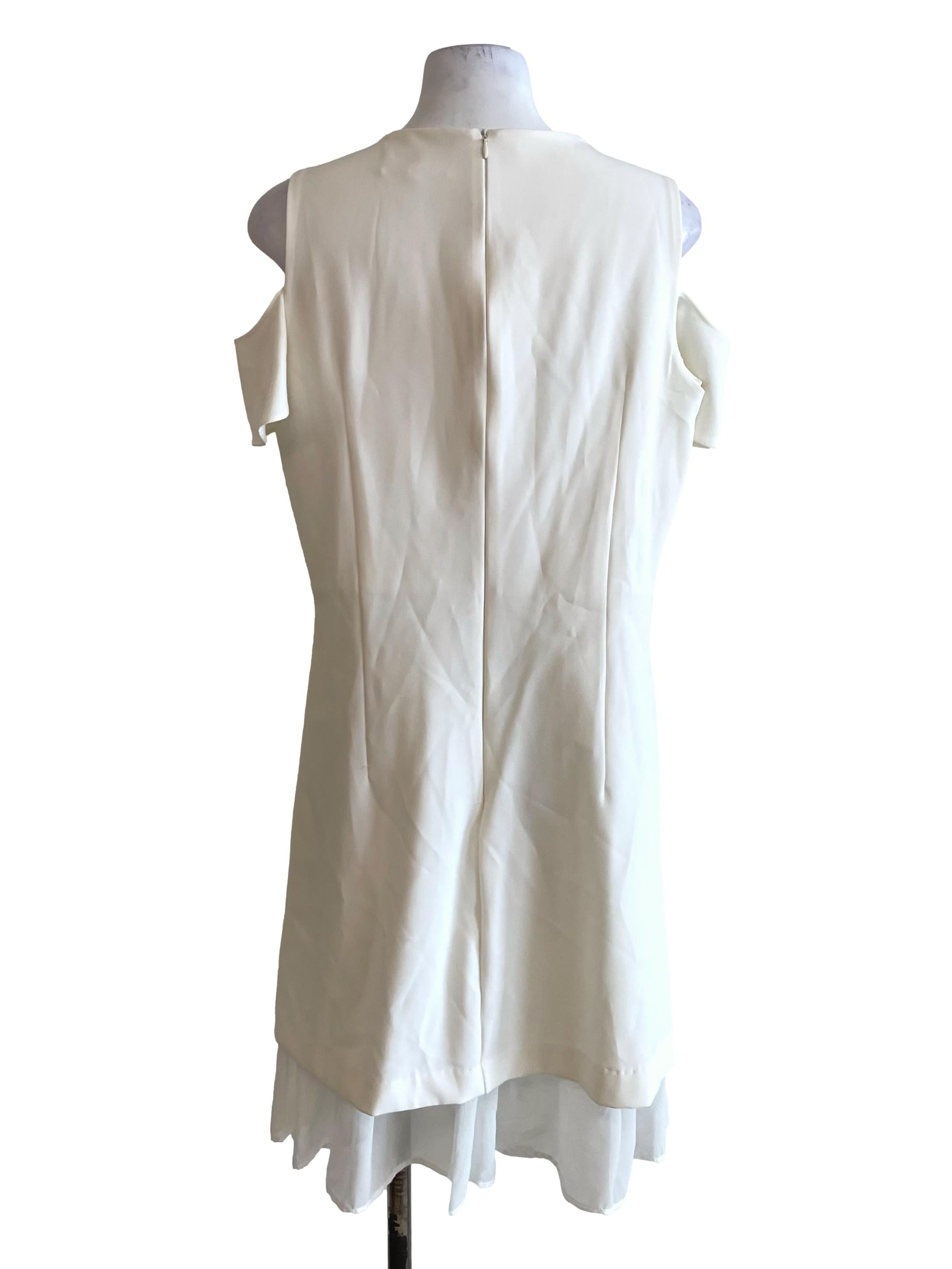 White Off Shoulder Suit Dress