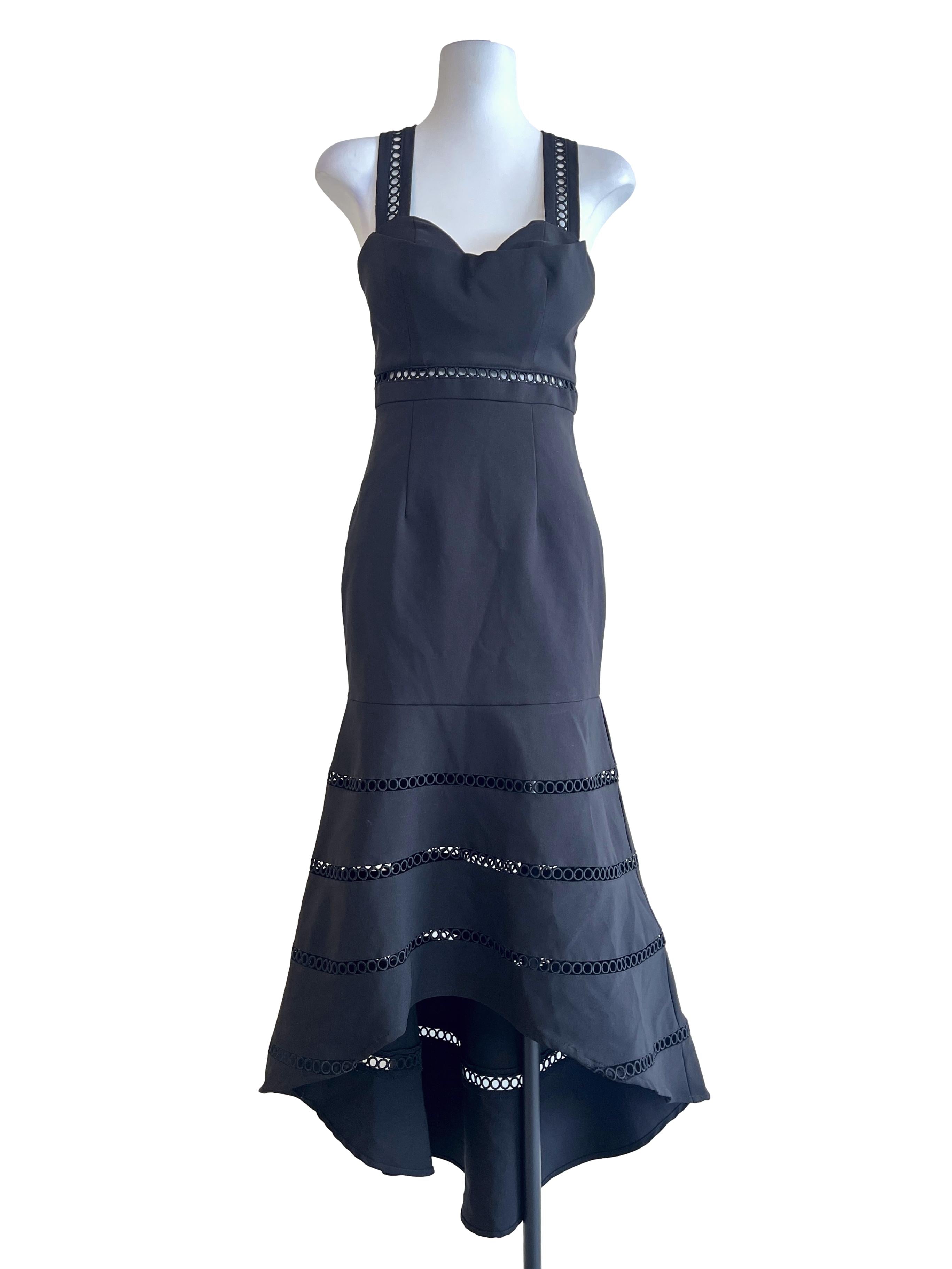 Raven Black Sweetheart Sleeveless Drop Waist Dress