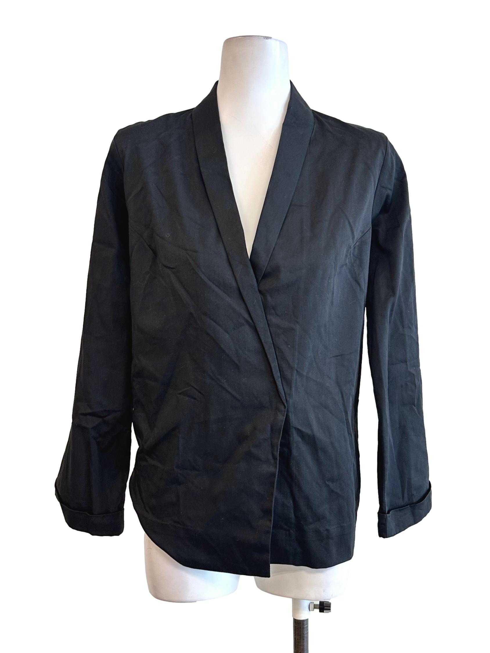 Black V Neckline Long Sleeves Top TEM