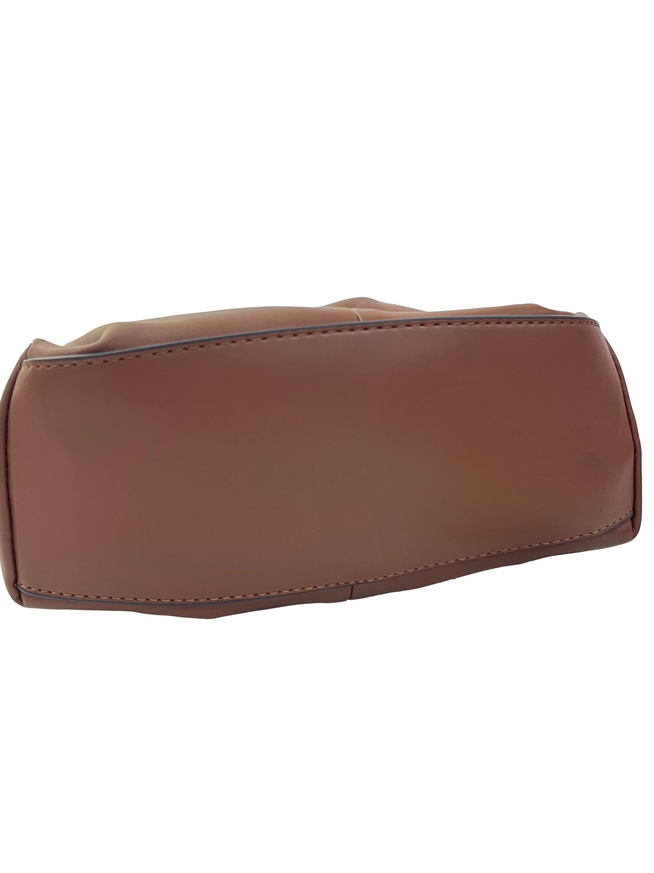 Brown Ally Ruched Handle Bag