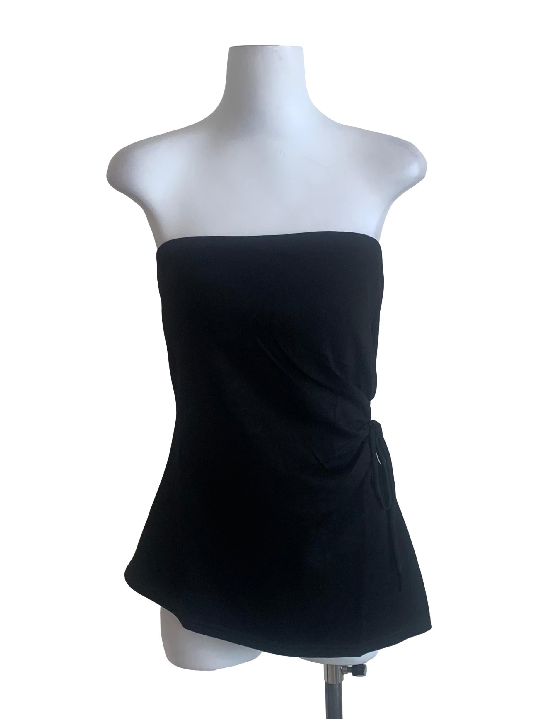 Raven Black Strapless Top