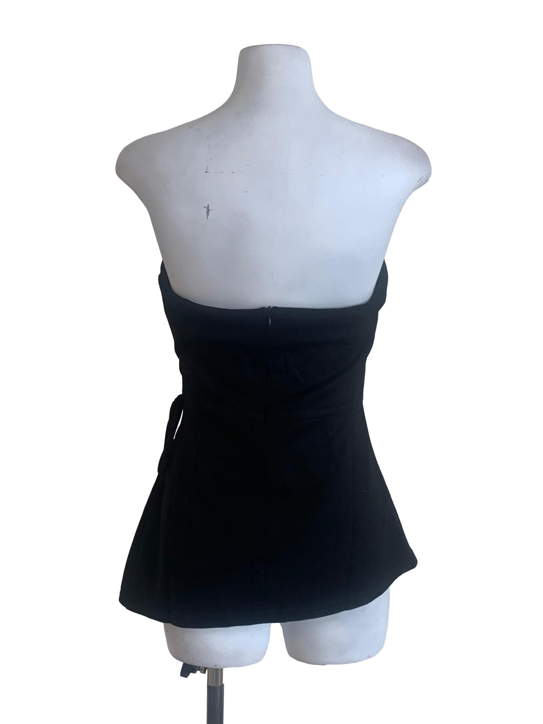 Raven Black Strapless Top