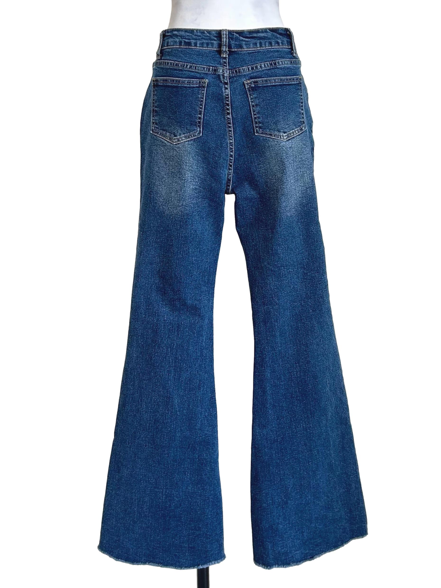 Dark Blue High Flare Jeans