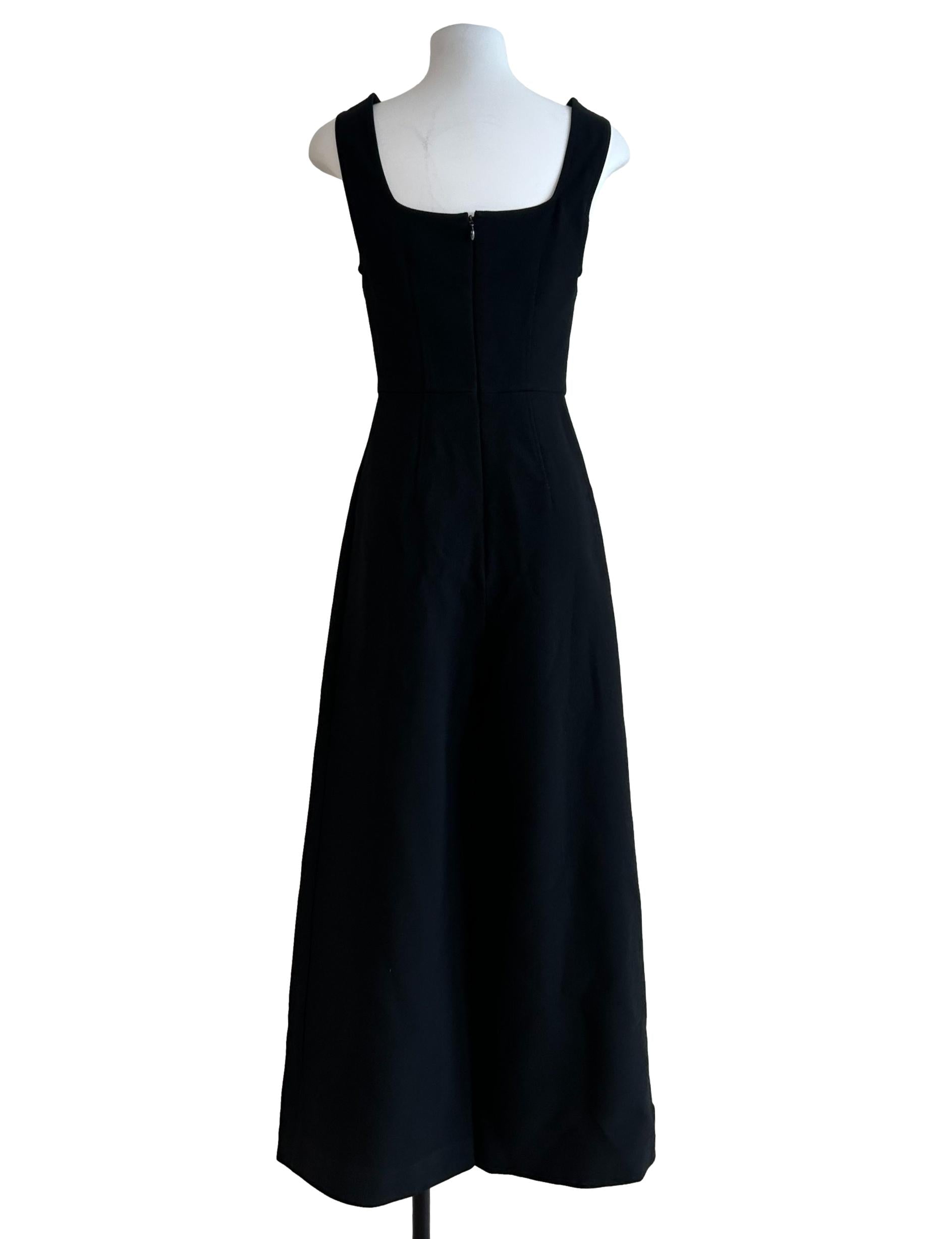 Jet Black Textured Jumpsuit