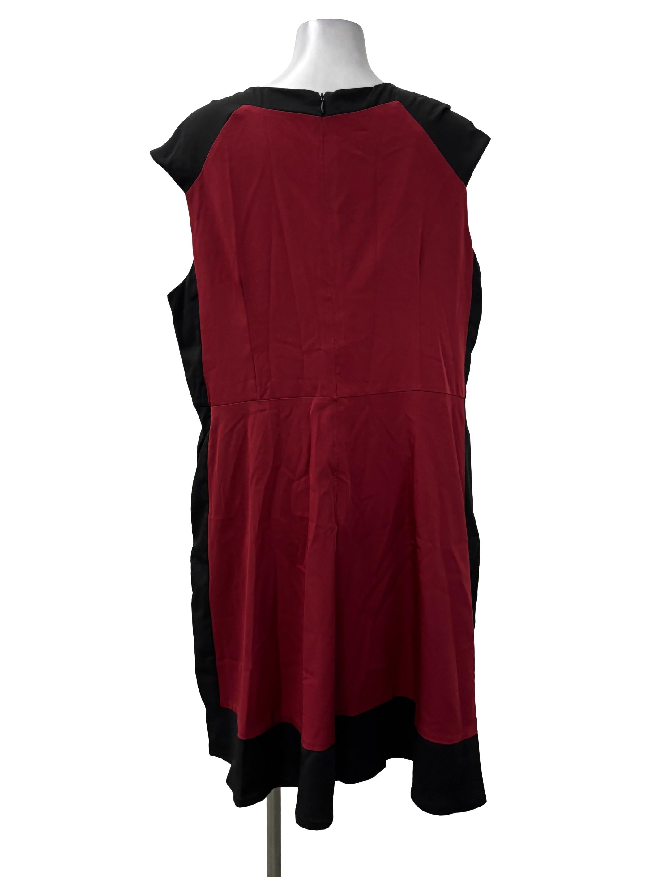 Black And Red Roundneck Sleeveless Dress