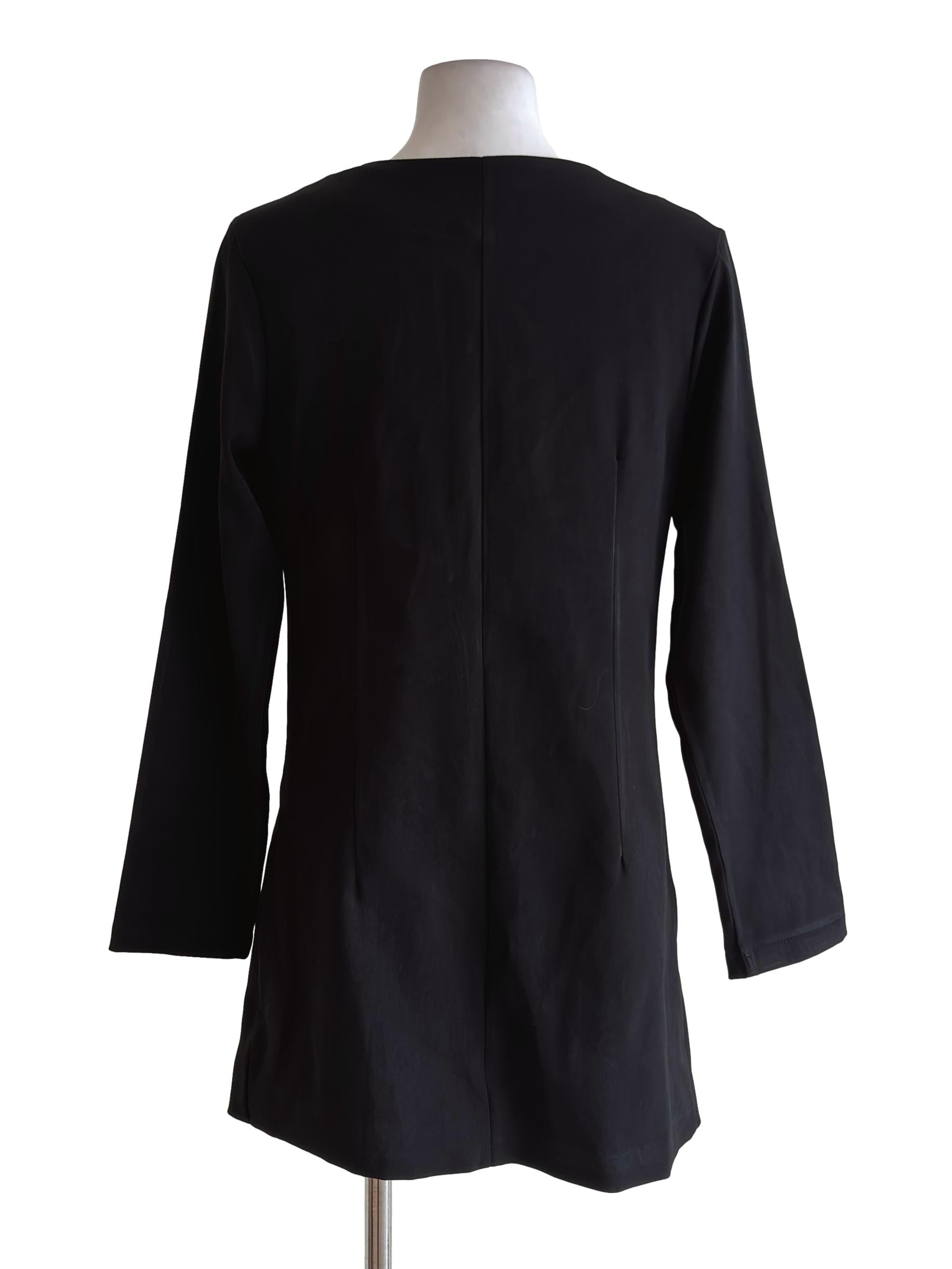Black Button Detail Dress