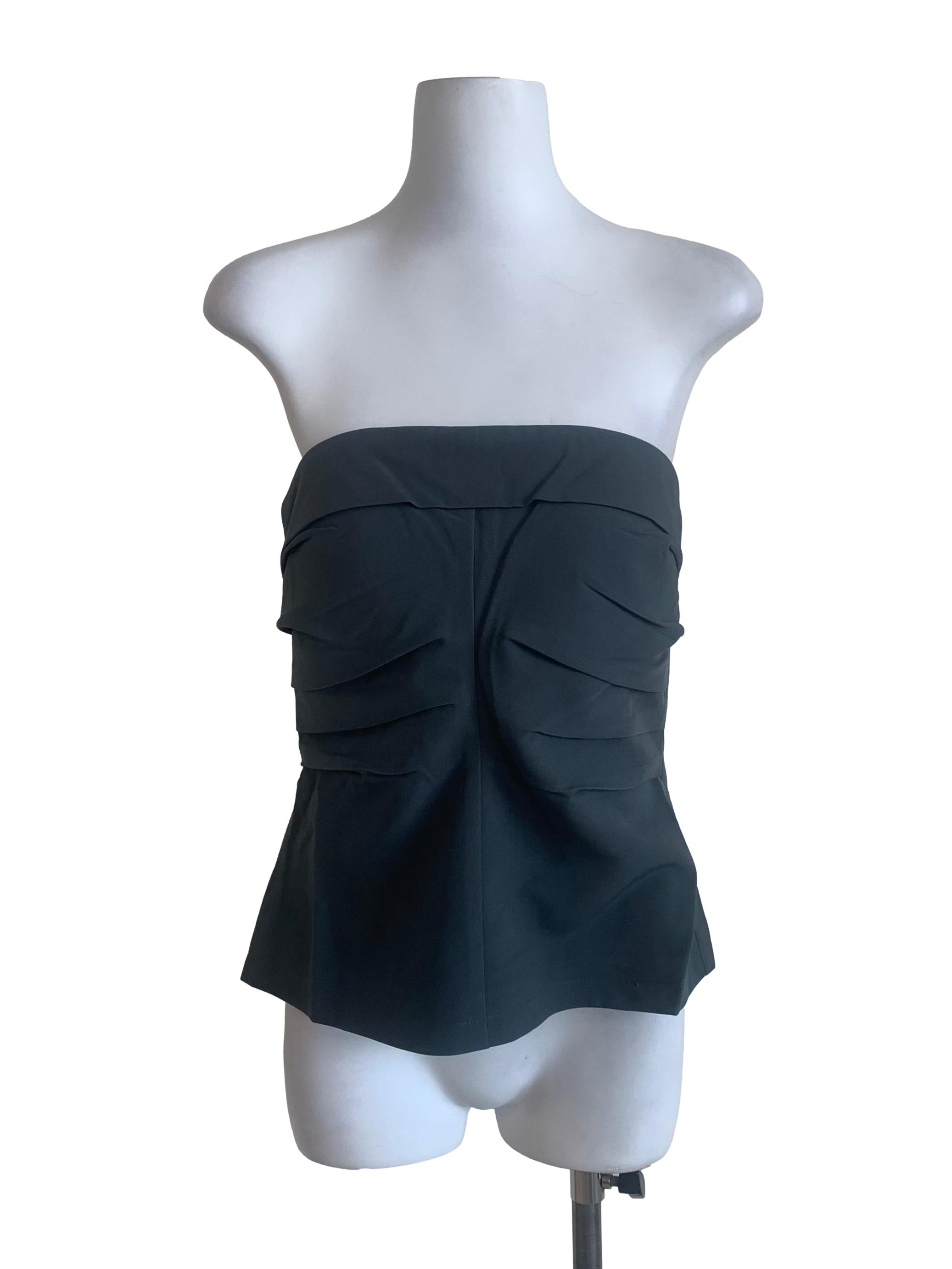 Lead Grey Strapless Top