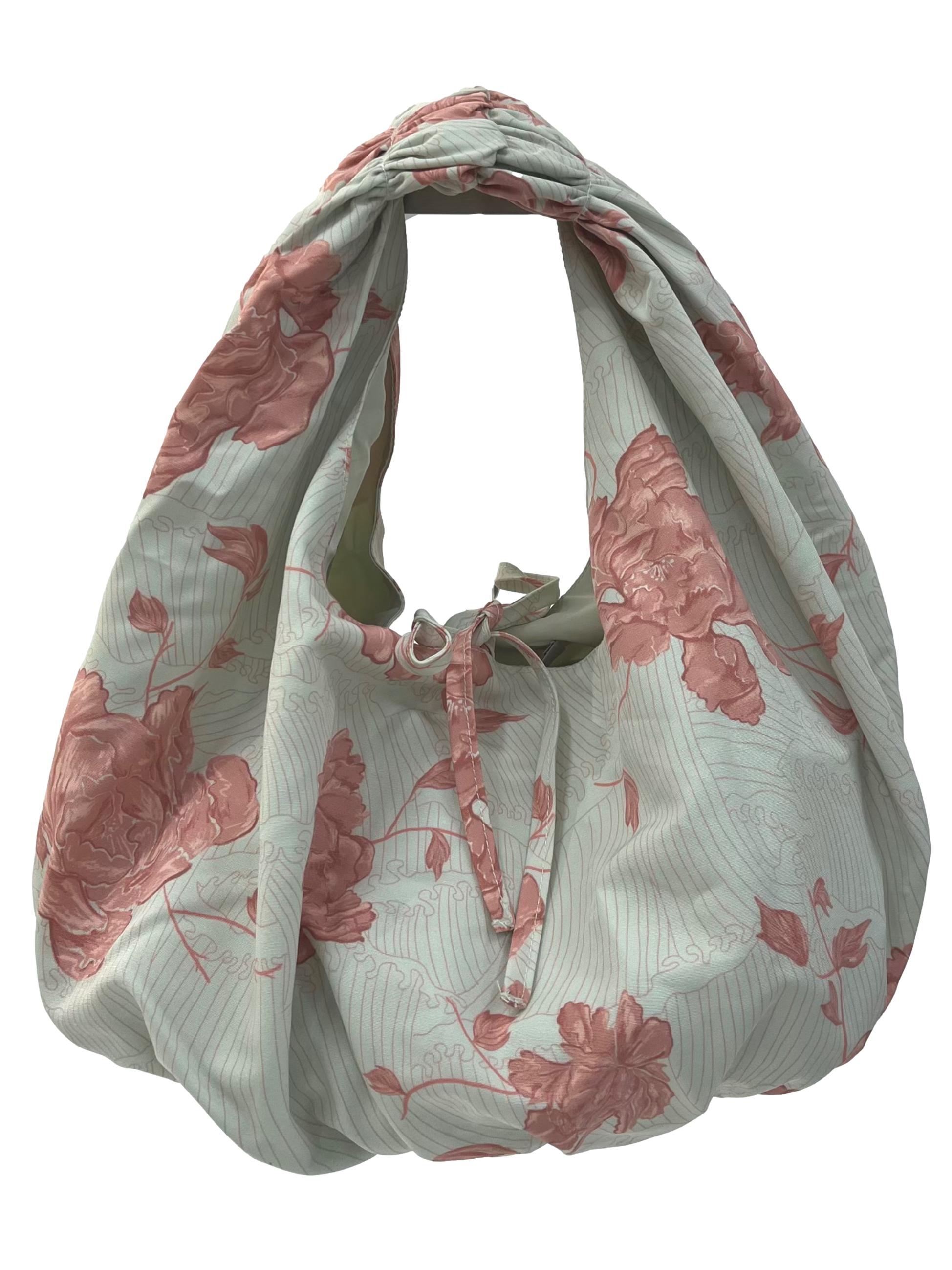 Light Green Prosperous Blooms Felicity Orange Bag