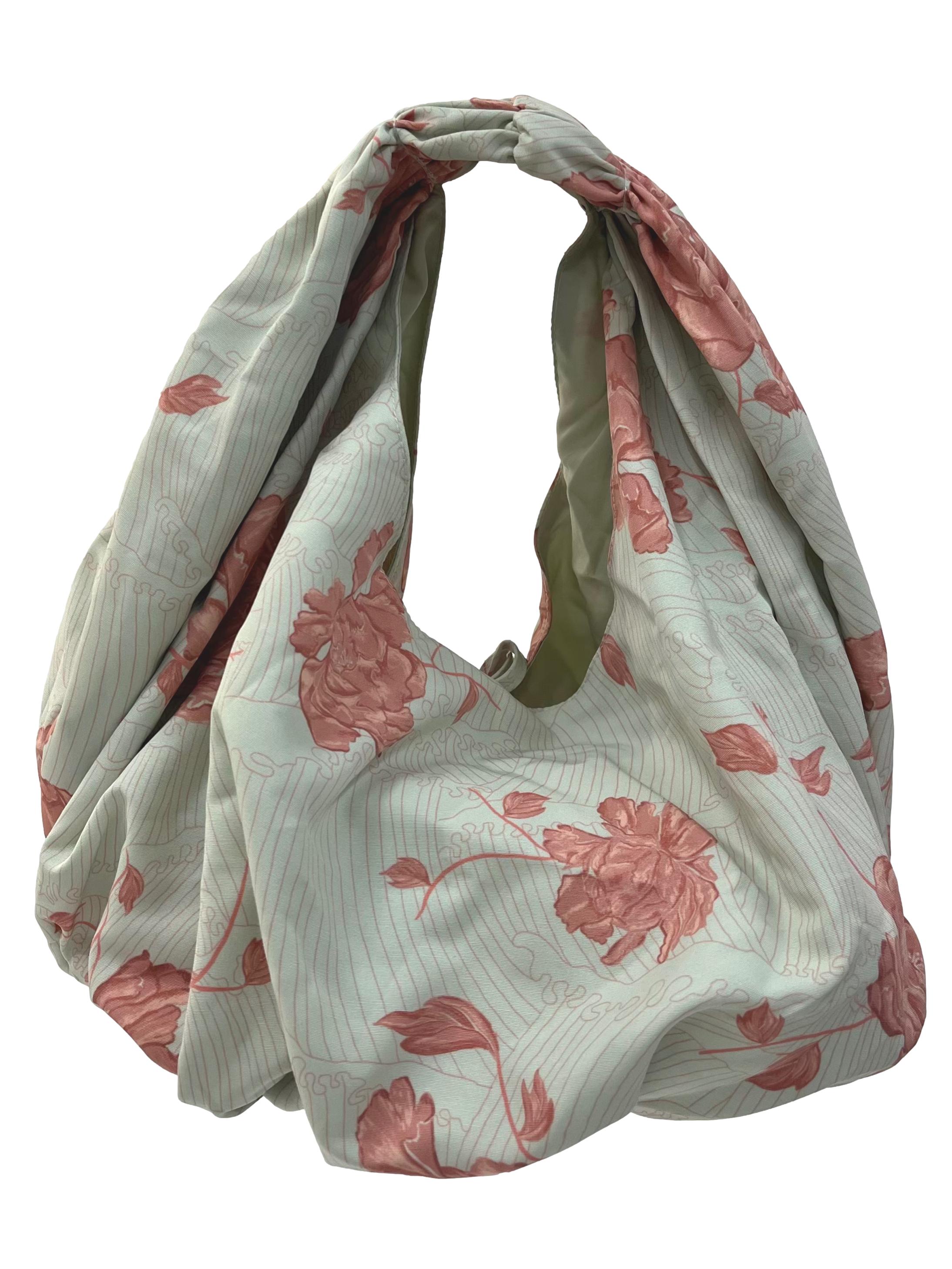 Light Green Prosperous Blooms Felicity Orange Bag