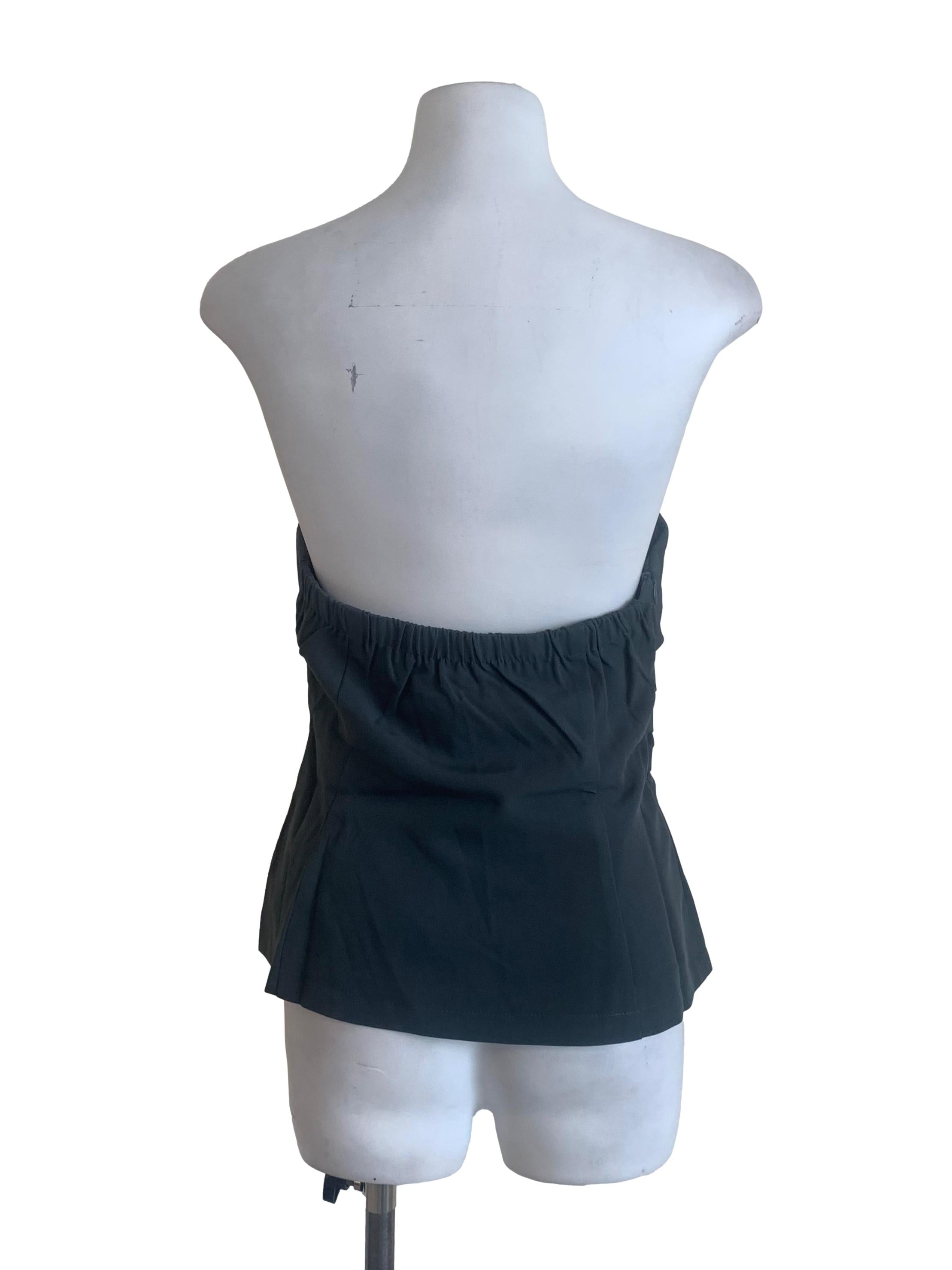 Lead Grey Strapless Top