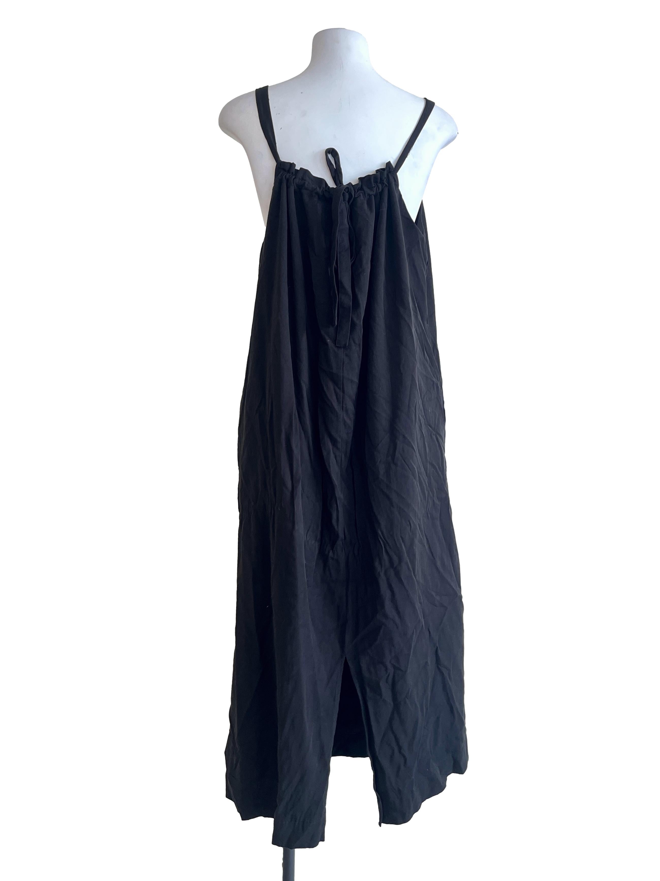 Jet Black Straight Across Tent Dress TEM