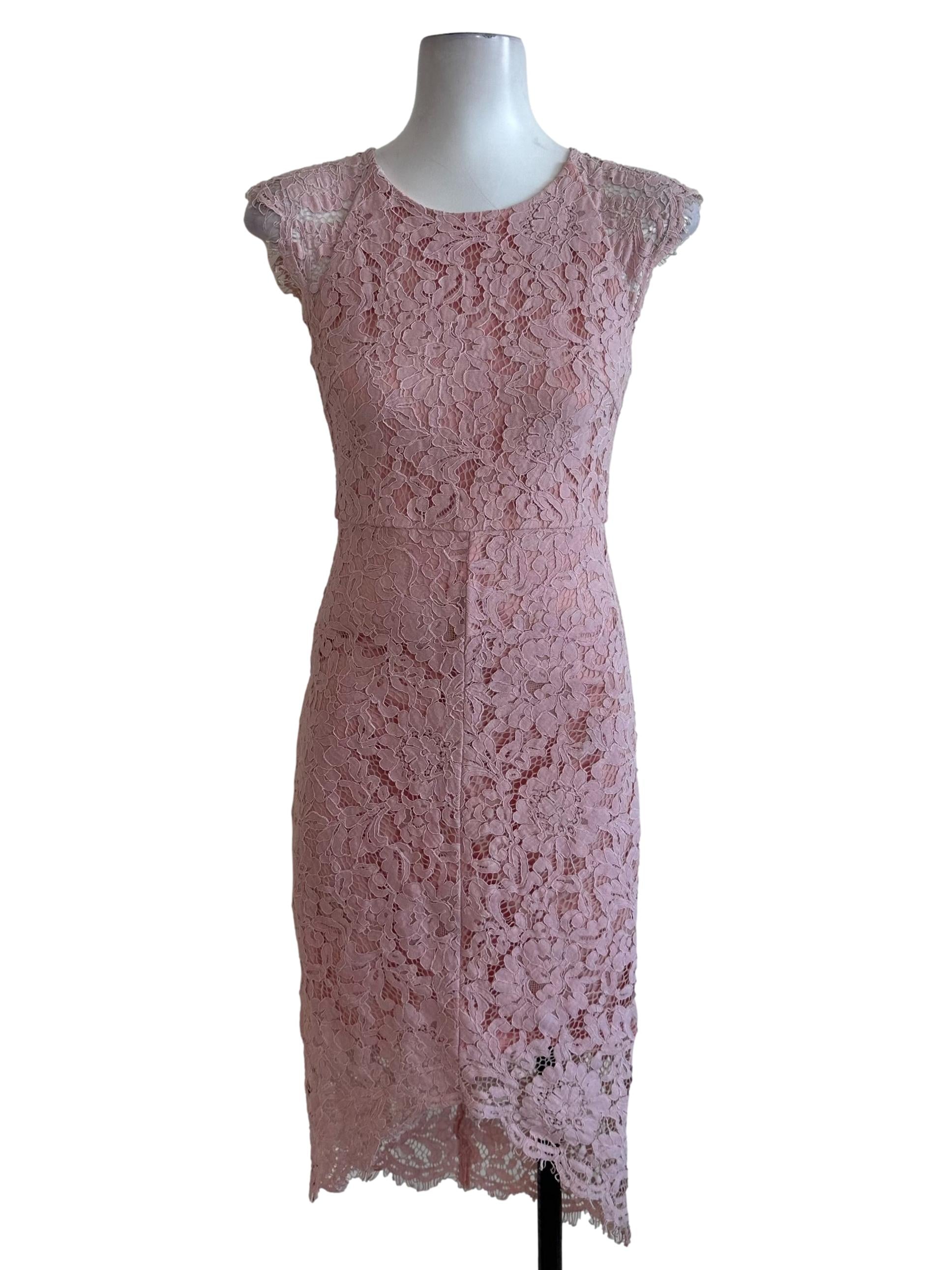 Light Pink Lace Sheath Dress