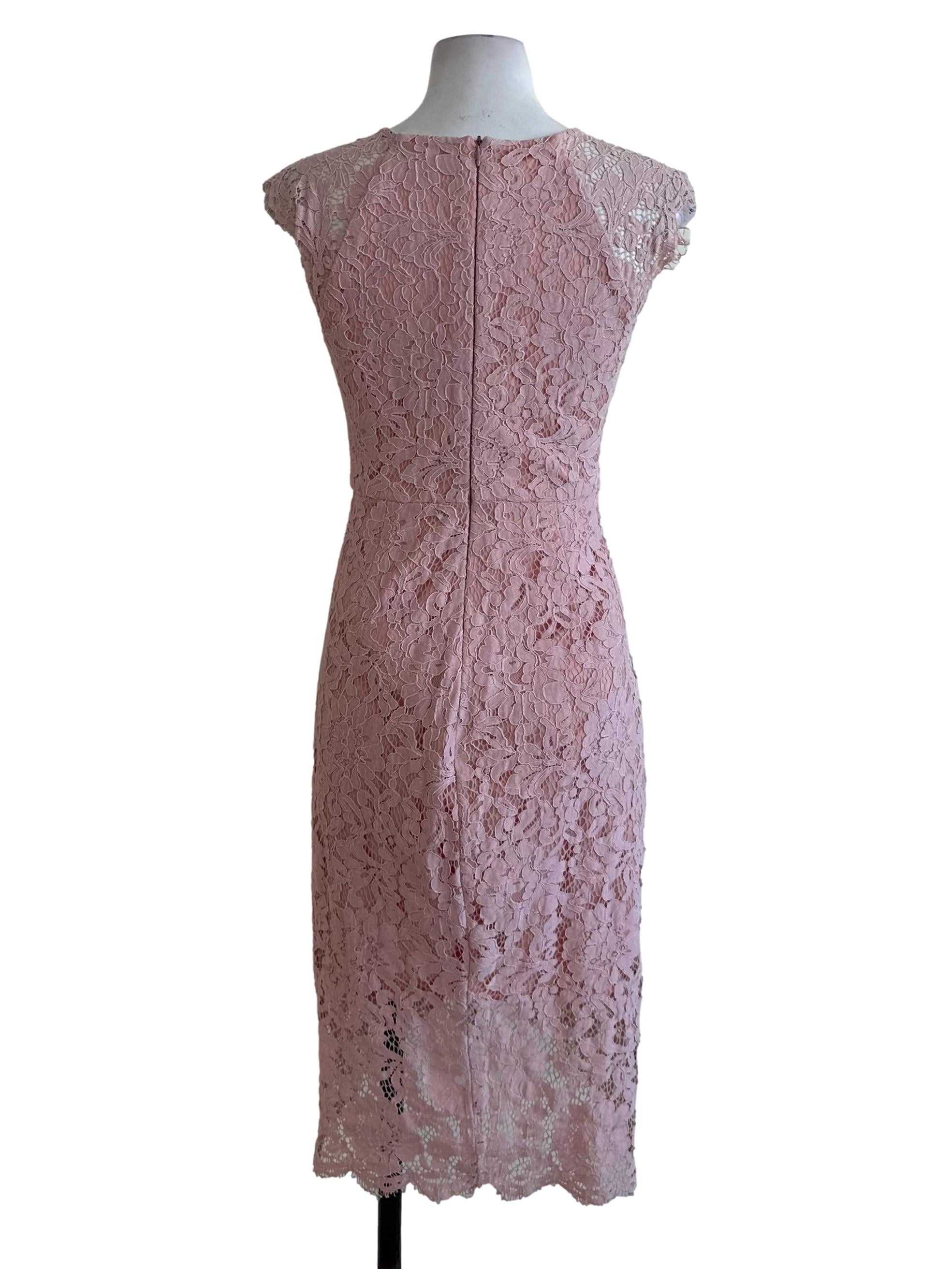 Light Pink Lace Sheath Dress