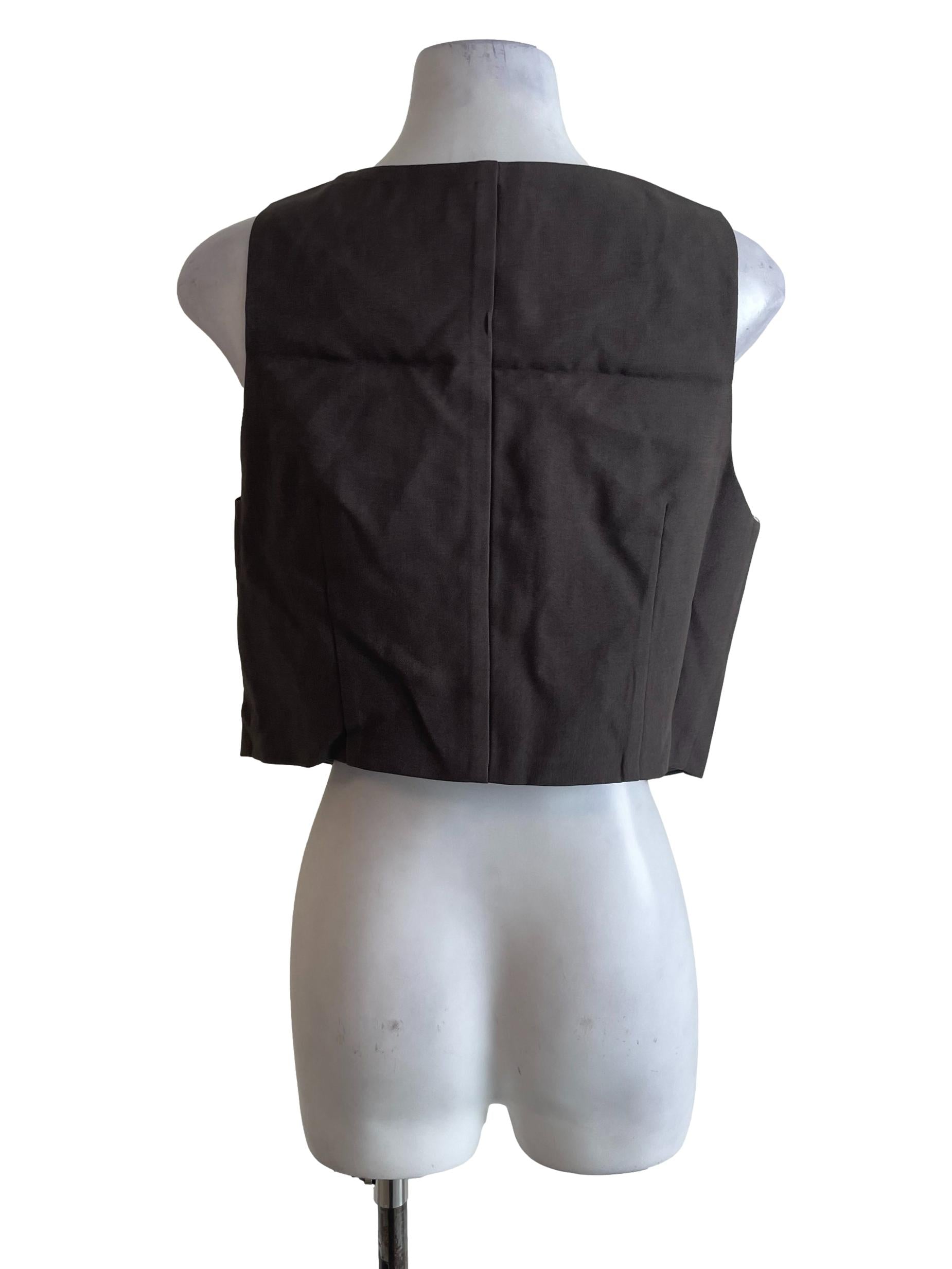 Brown Stone 4-Buttons Waistcoat