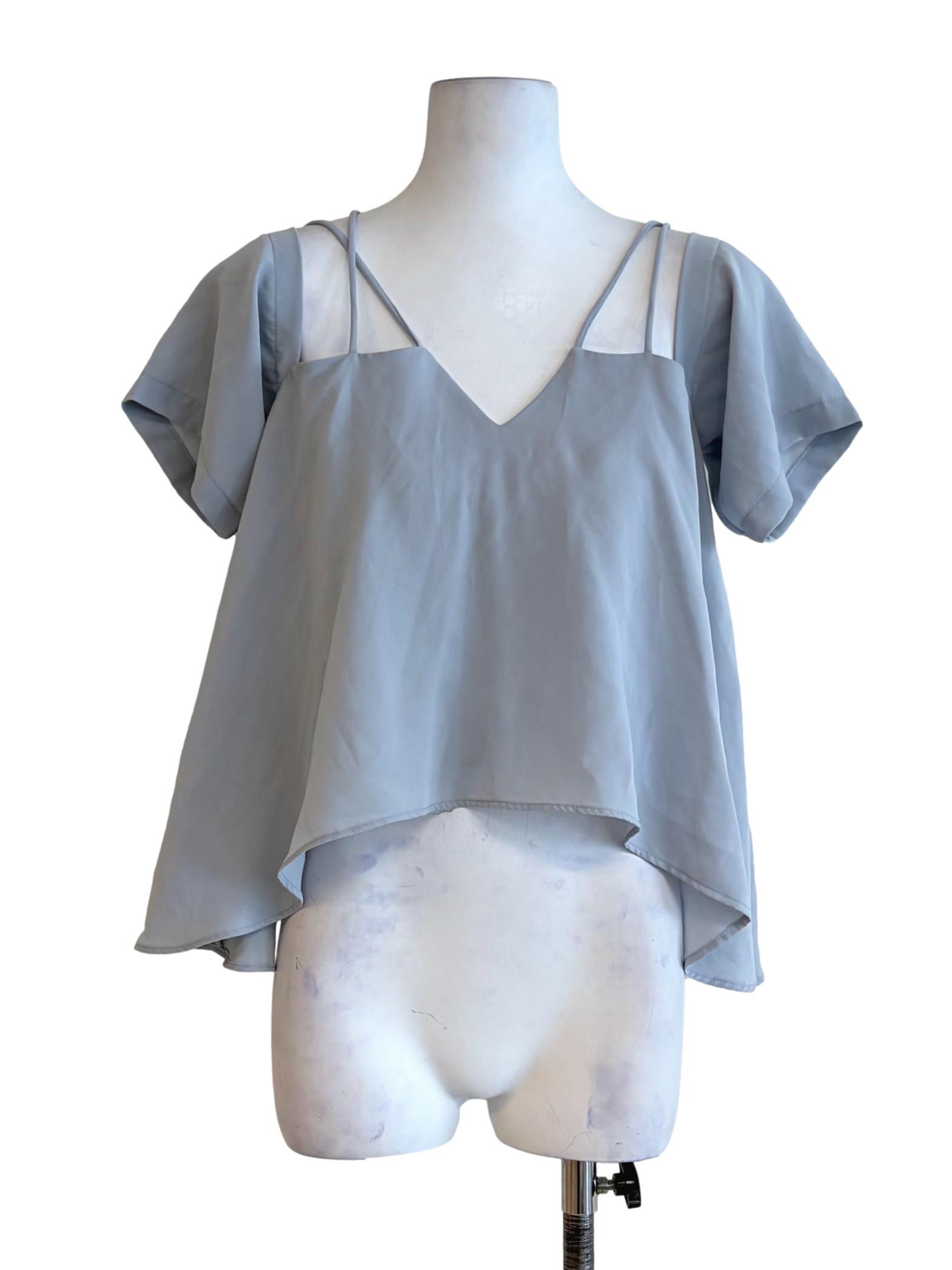 Stone Blue Flowy Top TTR
