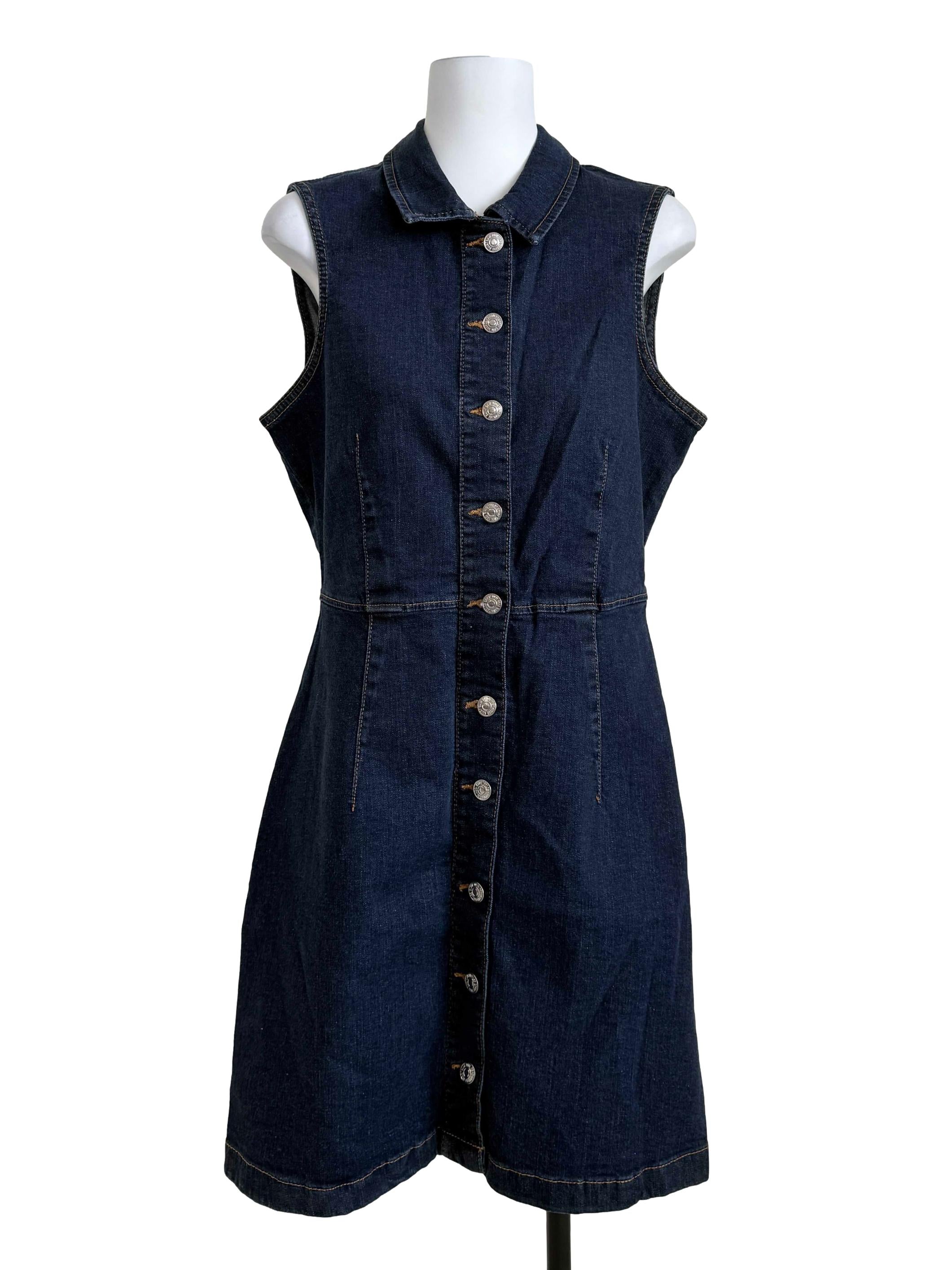 Denim Blue Buttoned Up Dress