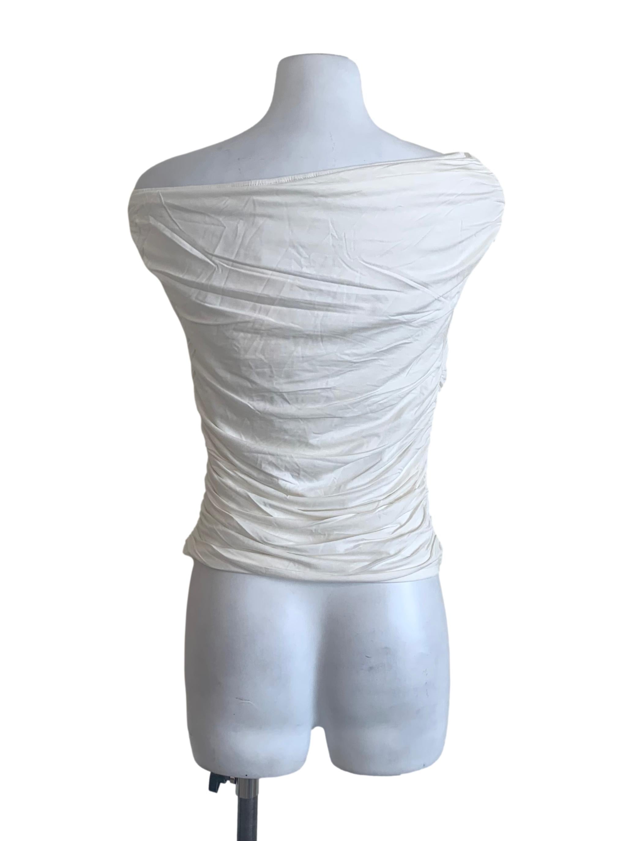 Chiffon White Drop Shoulder Top